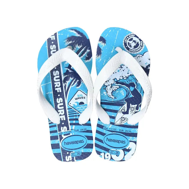 Havaianas Kids Flip Flops - Light Blue Comfortable Sandals for Boys & Girls - Perfect for Beach, Pool, and Summer Outdoor Activities