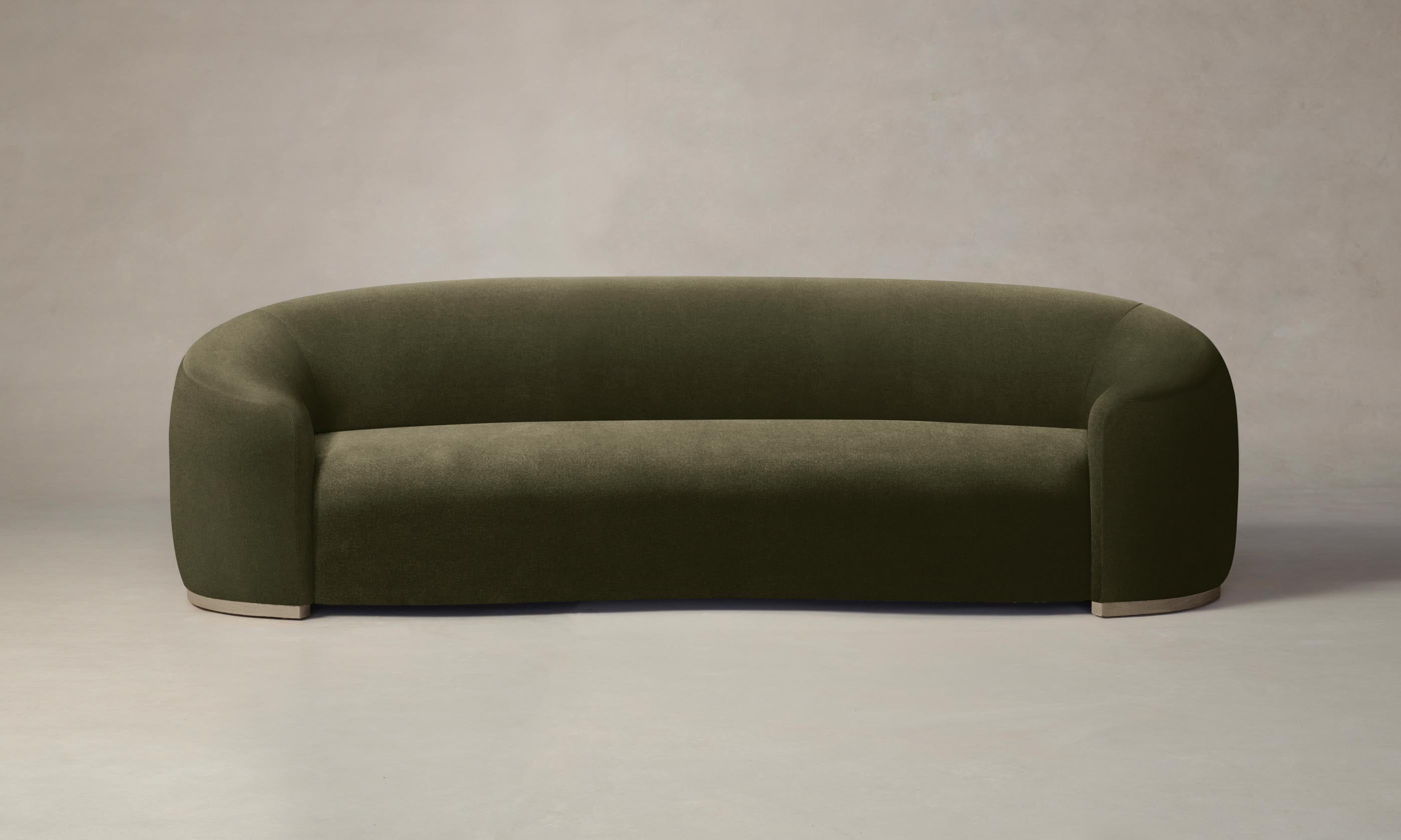 Luxury Mohair Moss Chelsea Sofa - Modern Velvet Upholstered Living Room Couch for Cozy Home & Office Decor