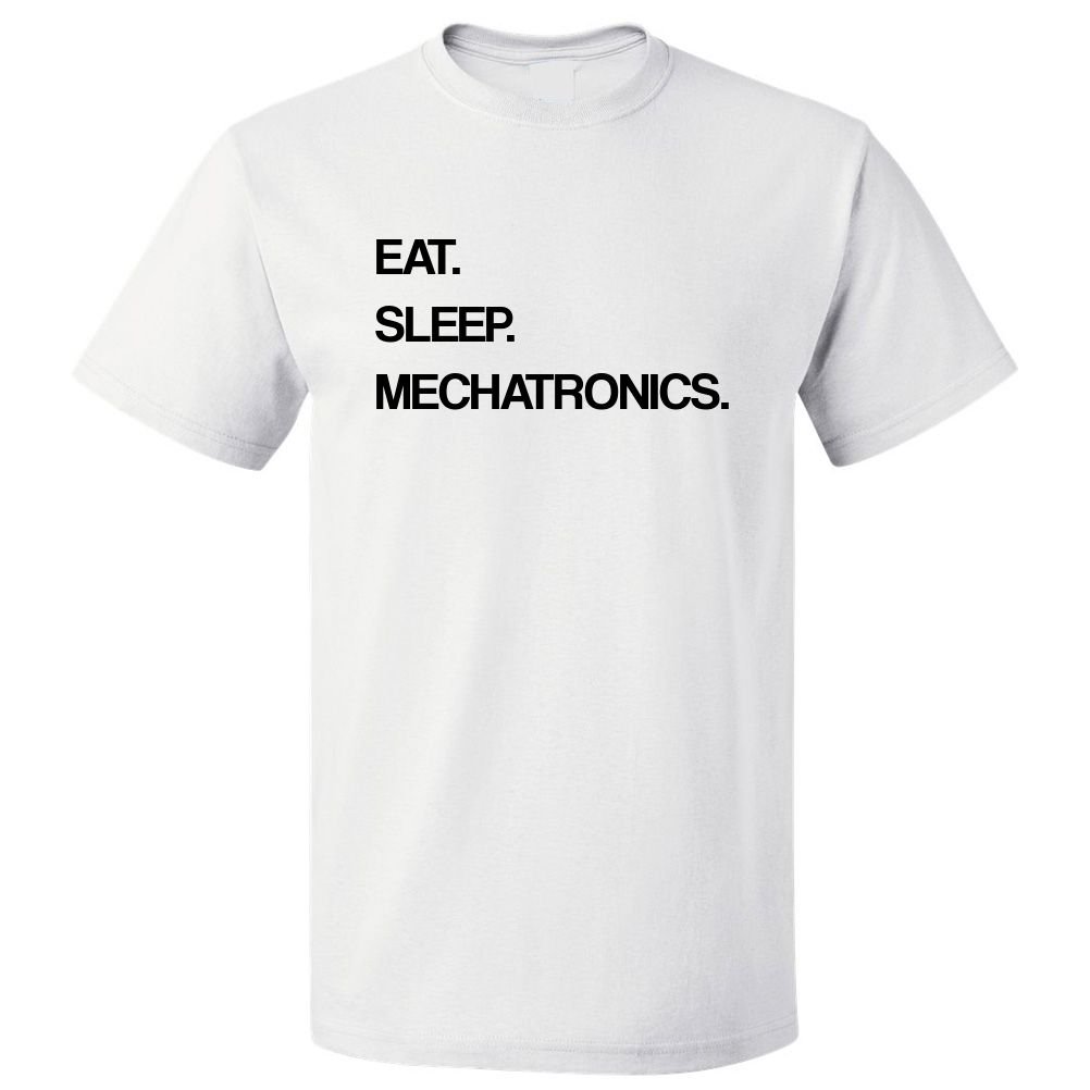 Eat Sleep Mechatronics Graphic T-Shirt - Funny Robotics Engineer Tee for Men & Women - Perfect Gift for STEM Students & Engineers