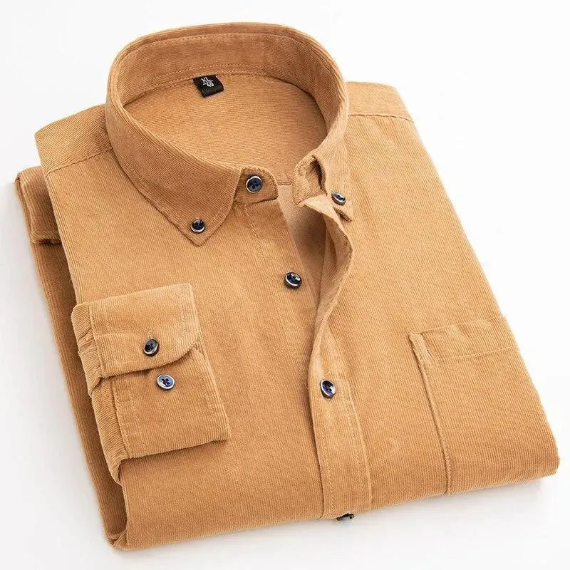 Men's Corduroy Shirt for Wales - Comfortable & Stylish Casual Button Down Shirt for Everyday Wear, Outdoor Activities & Work