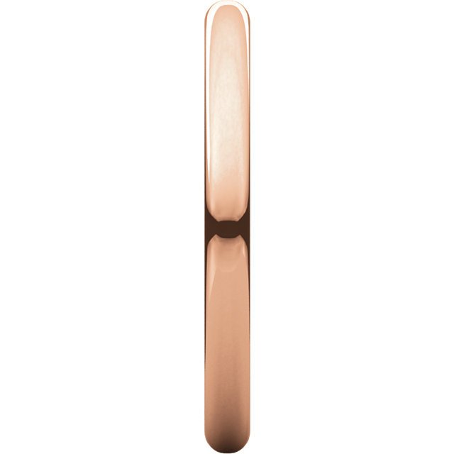 14K Gold 2mm Half Round Lightweight Wedding Band for Men – Perfect for Everyday Wear, Anniversaries & Special Occasions