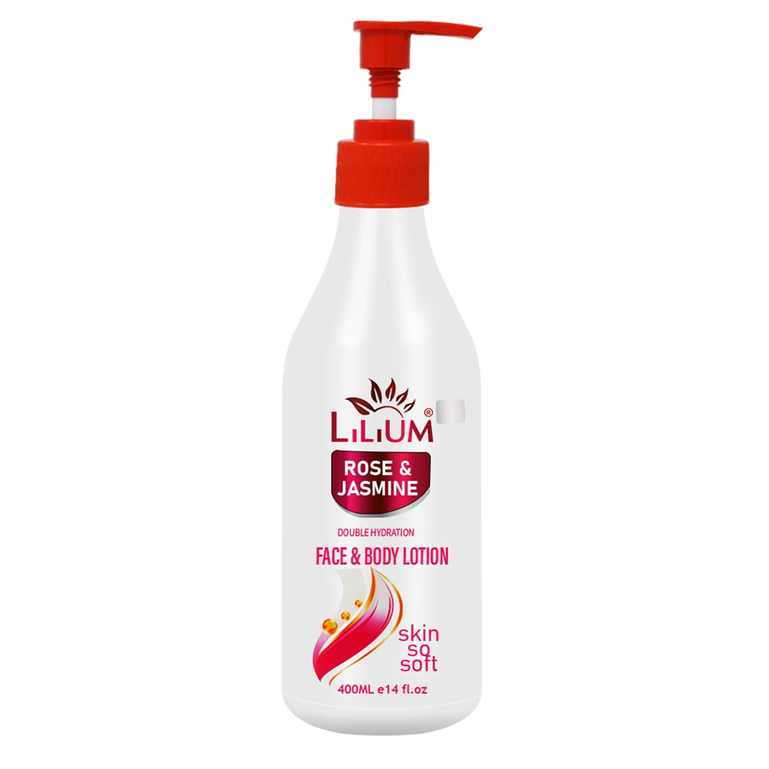 Lilium Rose & Jasmine Face & Body Lotion 400ml - Double Hydration Deep Moisturizing Cream for Soft, Smooth Skin - Soothing & Calming Anti-Aging Formula, Non-Greasy for Women & Men, All Skin Types - Perfect for Daily Skincare Routine & After Sun Care
