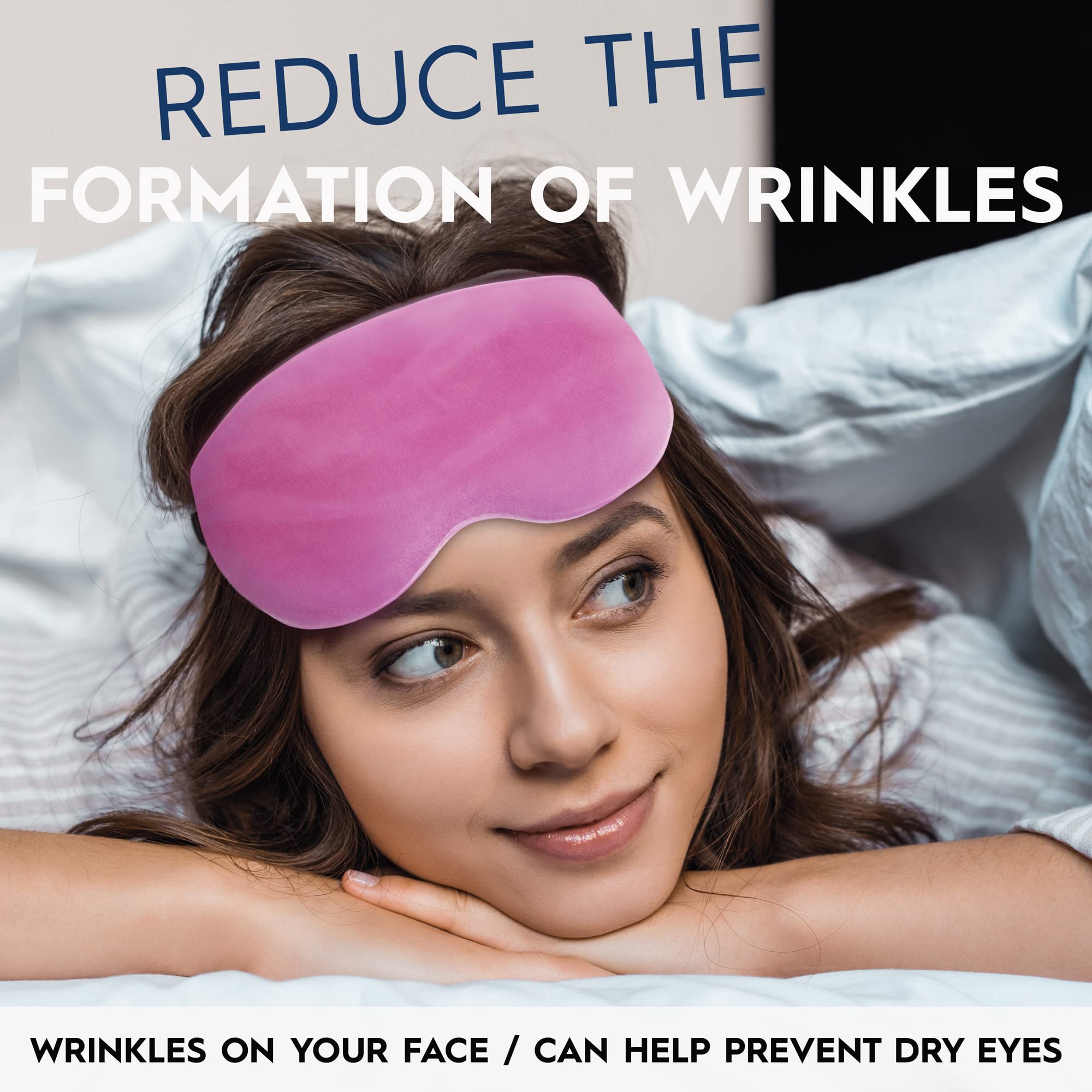Hot & Cold Therapy Eye Mask for Pain Relief - Soothing Compress for Headaches, Puffiness, Sinus & Migraine Relief | Soft Velvet Satin with Adjustable Strap | Perfect for Sleeping, Relaxation & Allergy Relief