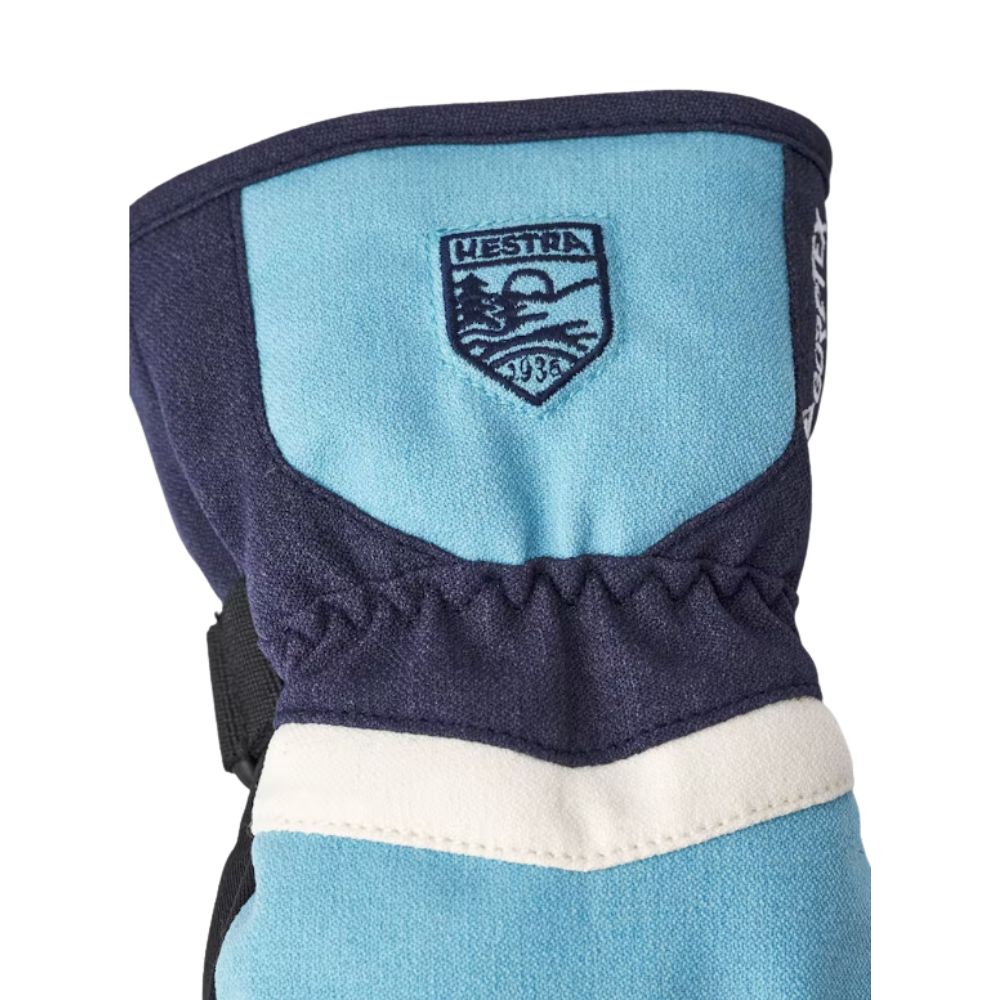 Hestra Atlas Kids Gore-Tex Ski Mittens - Waterproof & Warm Winter Gloves for Boys & Girls - Navy Blue - Perfect for Snowboarding, Sledding & Cold Weather Activities