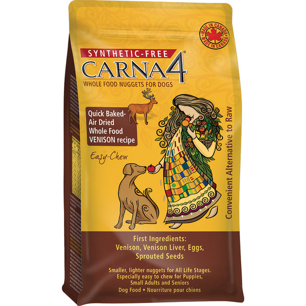 Premium Carna4 Venison Handcrafted Dog Food - Grain-Free, All-Natural Nutrition for Active Dogs - Perfect for Outdoor Adventures & Training Rewards