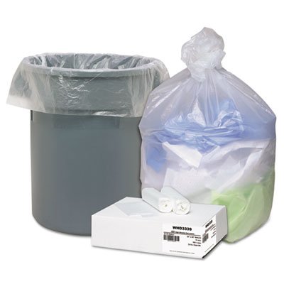 High Density Can Liners - 31-33 Gallon, 433 Mil Thickness, 33 x 40 Inches, Natural Color, 100 Bags per Carton (4 Cartons) - Heavy Duty Trash Bags for Commercial Kitchens, Offices & Outdoor Events