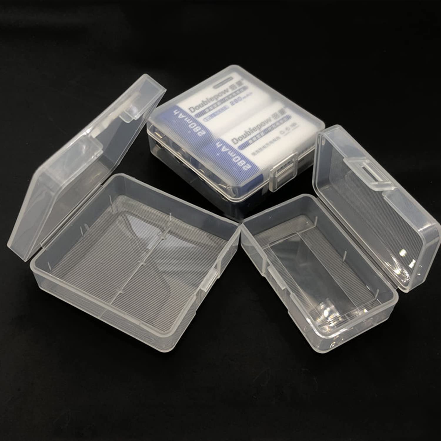 Heyiarbeit Clear Battery Storage Case Holder Box for 2 9V Batteries - Durable Plastic Organizer for Home, Office & Travel (1 Pack) - Perfect for Emergency Kits, Electronics & DIY Projects