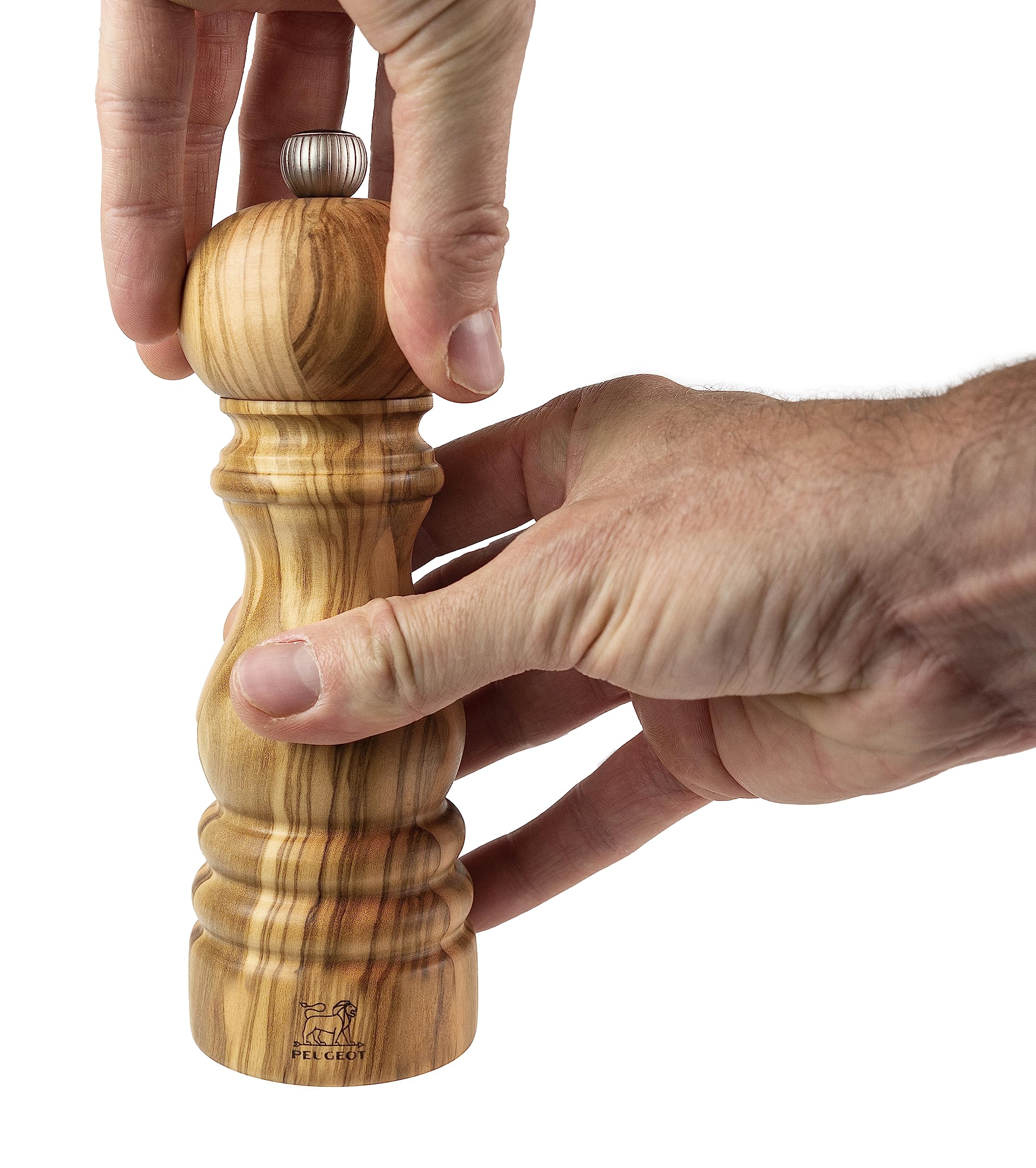 Peugeot Paris Manual Pepper Mill - Adjustable Ceramic Grinder - Natural Olive Wood - Perfect for Kitchen, Dining Table & Gourmet Cooking