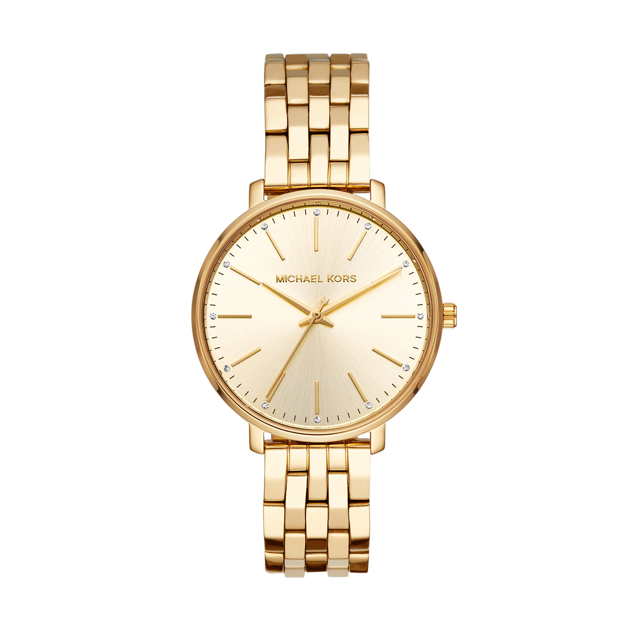 Michael Kors Pyper Women's Three-Hand Stainless Steel Watch with Crystal Accents - Perfect for Office, Date Night & Everyday Wear