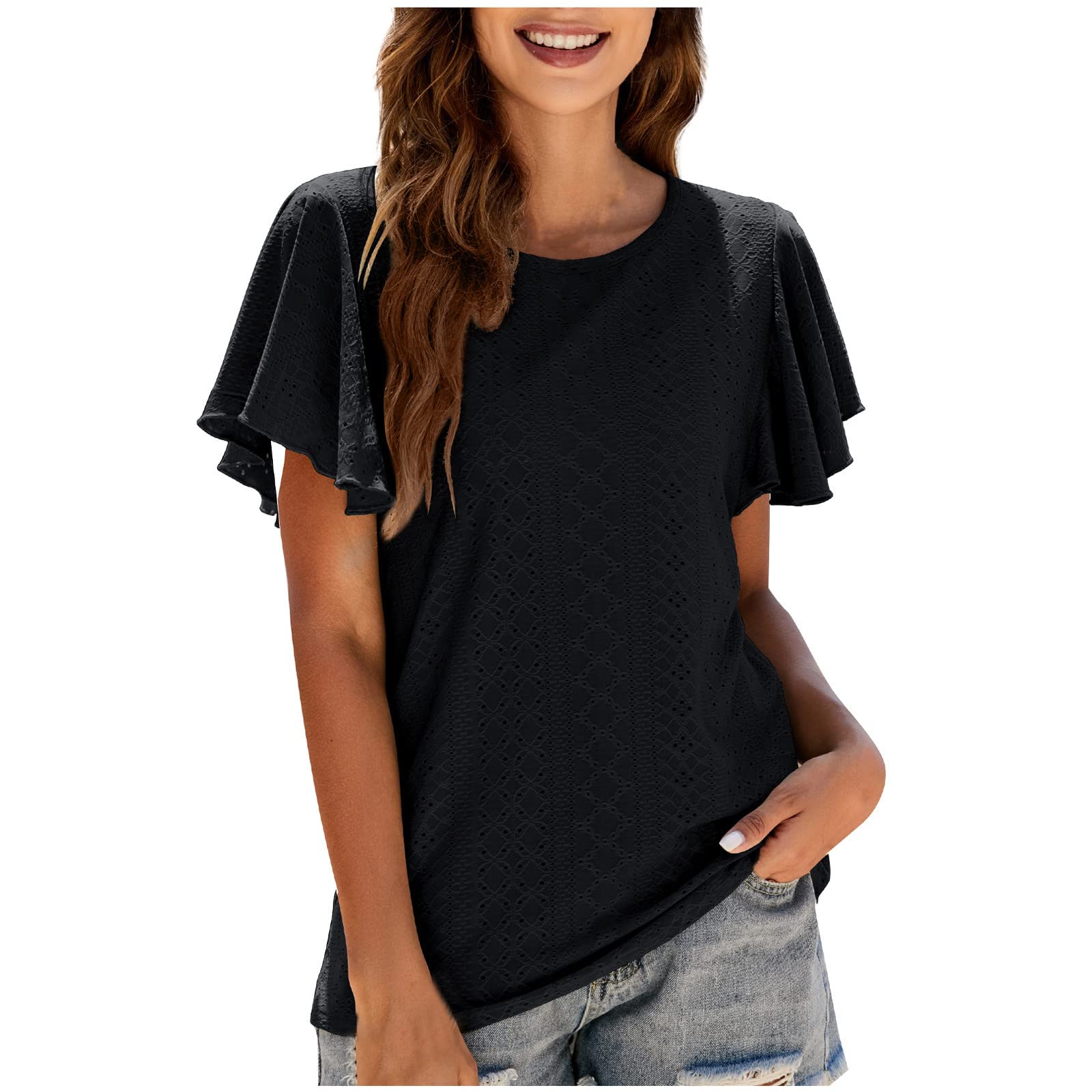Women's Summer Tops - Front Twist Tunic Tee Shirt | Loose Casual Color Block Blouse | Perfect for Beach, Vacation & Everyday Wear