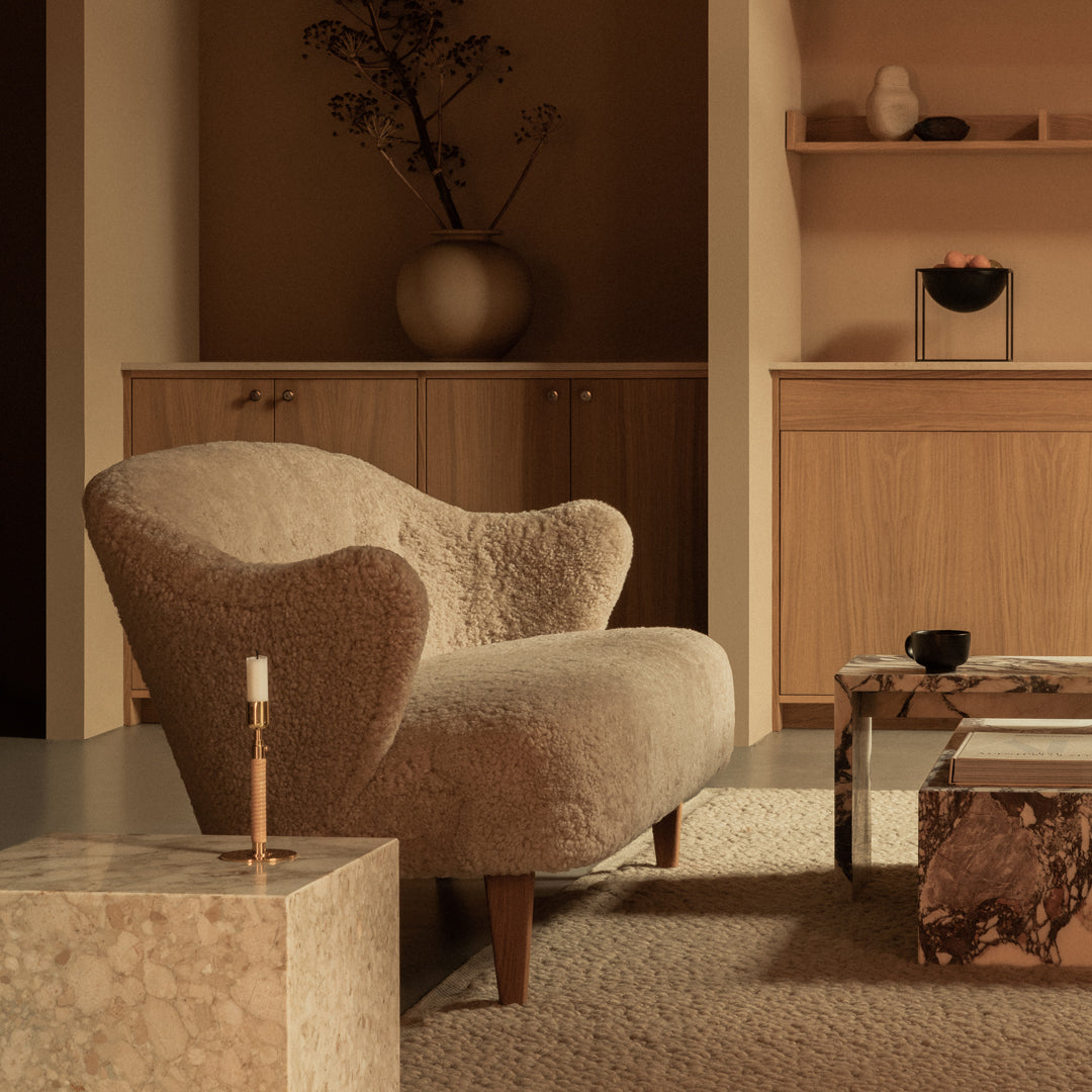 Ingeborg Sofa with Premium Sheepskin Cover - Cozy & Luxurious Living Room Furniture for Home Decor