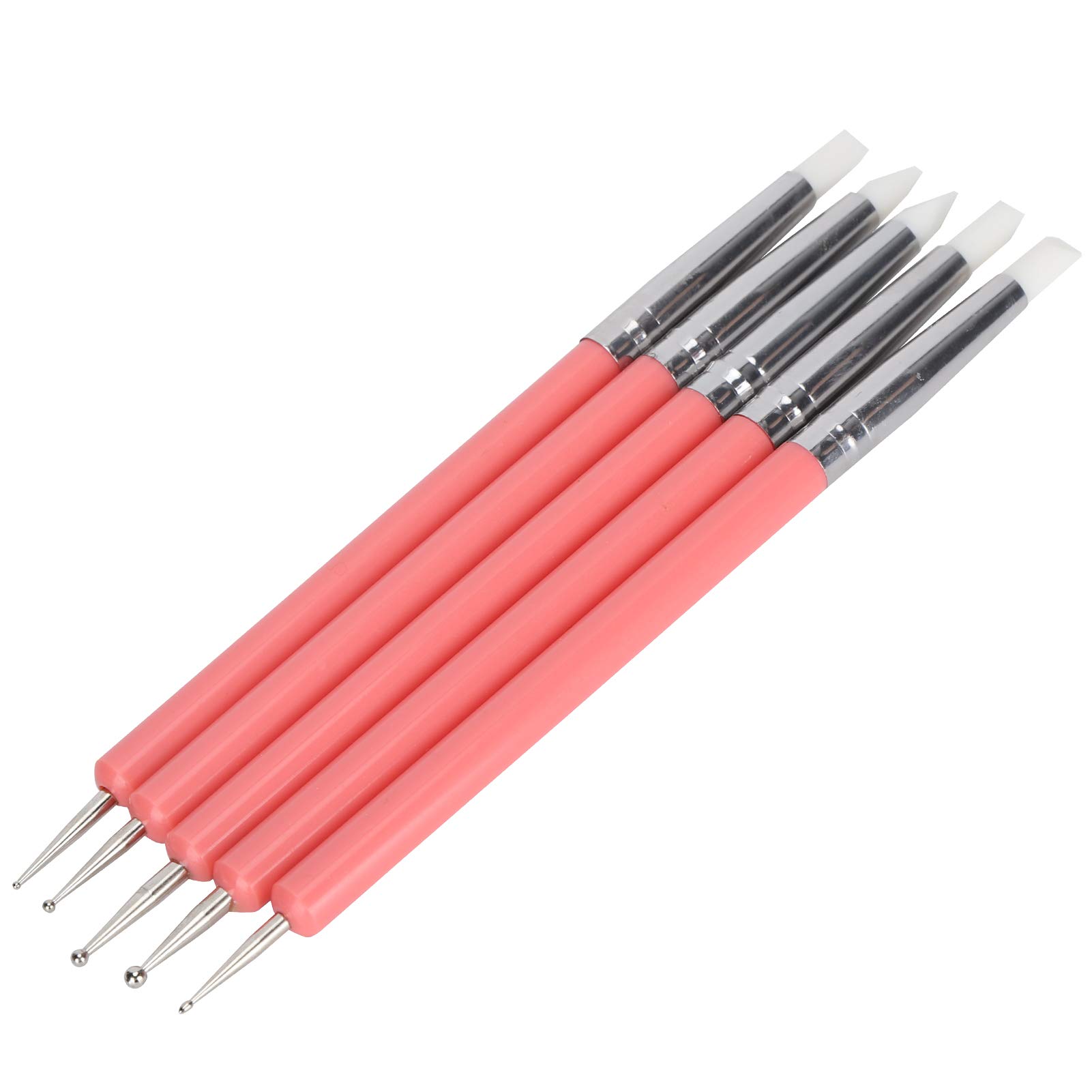 5pcs Double-Ended Dotting Tools for Nail Art, Pottery & Clay Modeling - Professional Dotting Pen Set for DIY Crafts, Sculpting & Indentation Work - Perfect for Nail Designers, Ceramic Artists & Craft Enthusiasts
