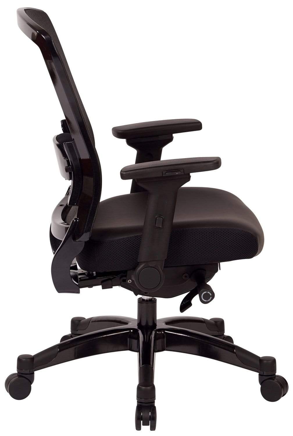 Premium Executive Bonded Leather Office Chair with Flip-Up Arms - Ergonomic High Back Desk Chair for Home & Office Workspace - Comfortable Seating for Long Hours, Meetings & Conference Rooms