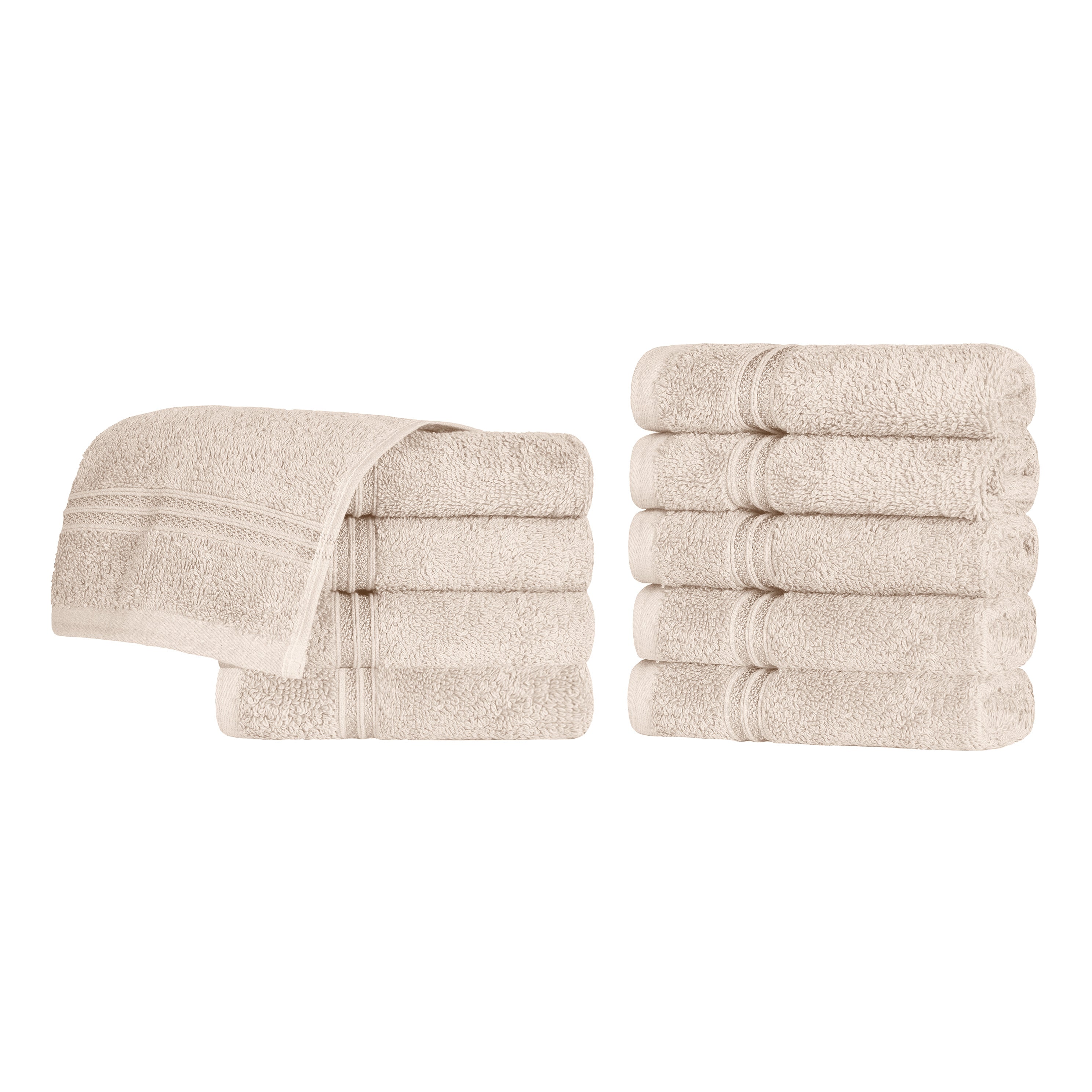 Premium Egyptian Cotton Face Towels - Ultra Soft & Highly Absorbent Bath Towel Set of 10 | Gentle for Sensitive Skin, Perfect for Spa, Gym & Luxury Bathroom Essentials