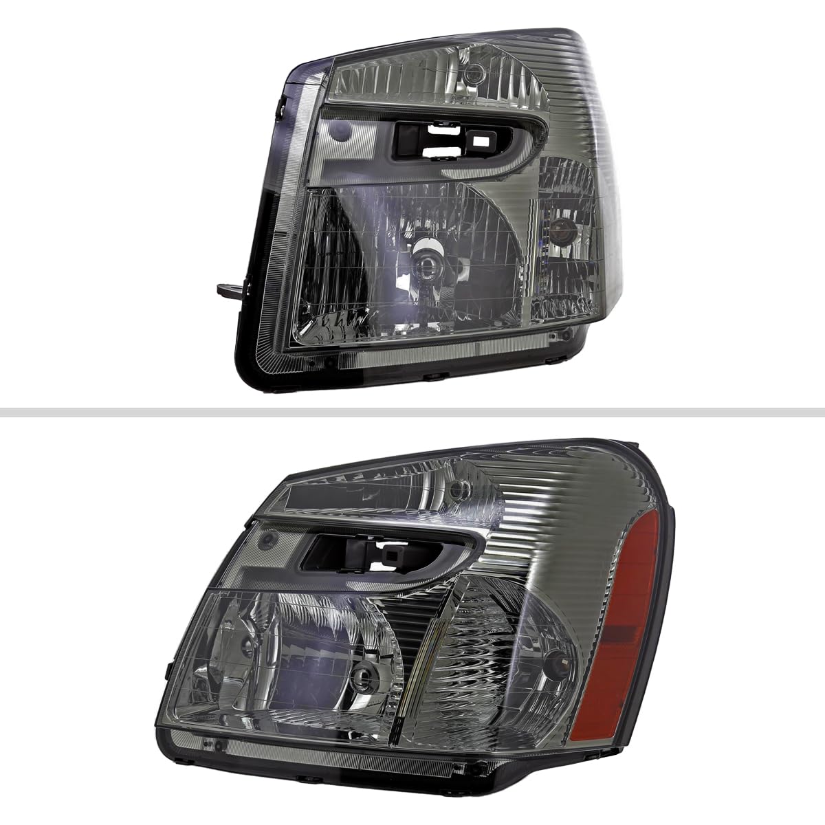 05-09 Chevy Equinox Smoke Headlights Pair - Left & Right Replacement Lamps for Enhanced Style & Night Visibility | Perfect for Off-Roading, Night Driving & Custom Car Upgrades