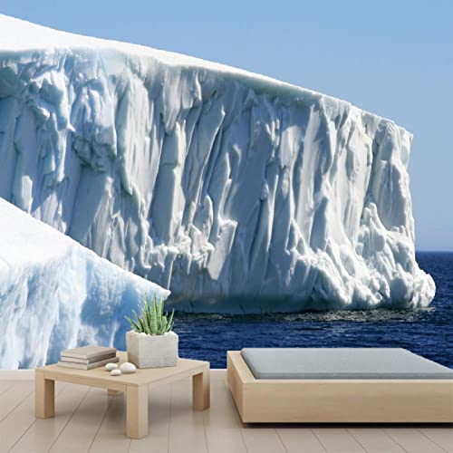 3D Iceberg Ocean Peel and Stick Wallpaper - Self-Adhesive PVC Wall Mural for Bedroom & Study Room Decor - 78