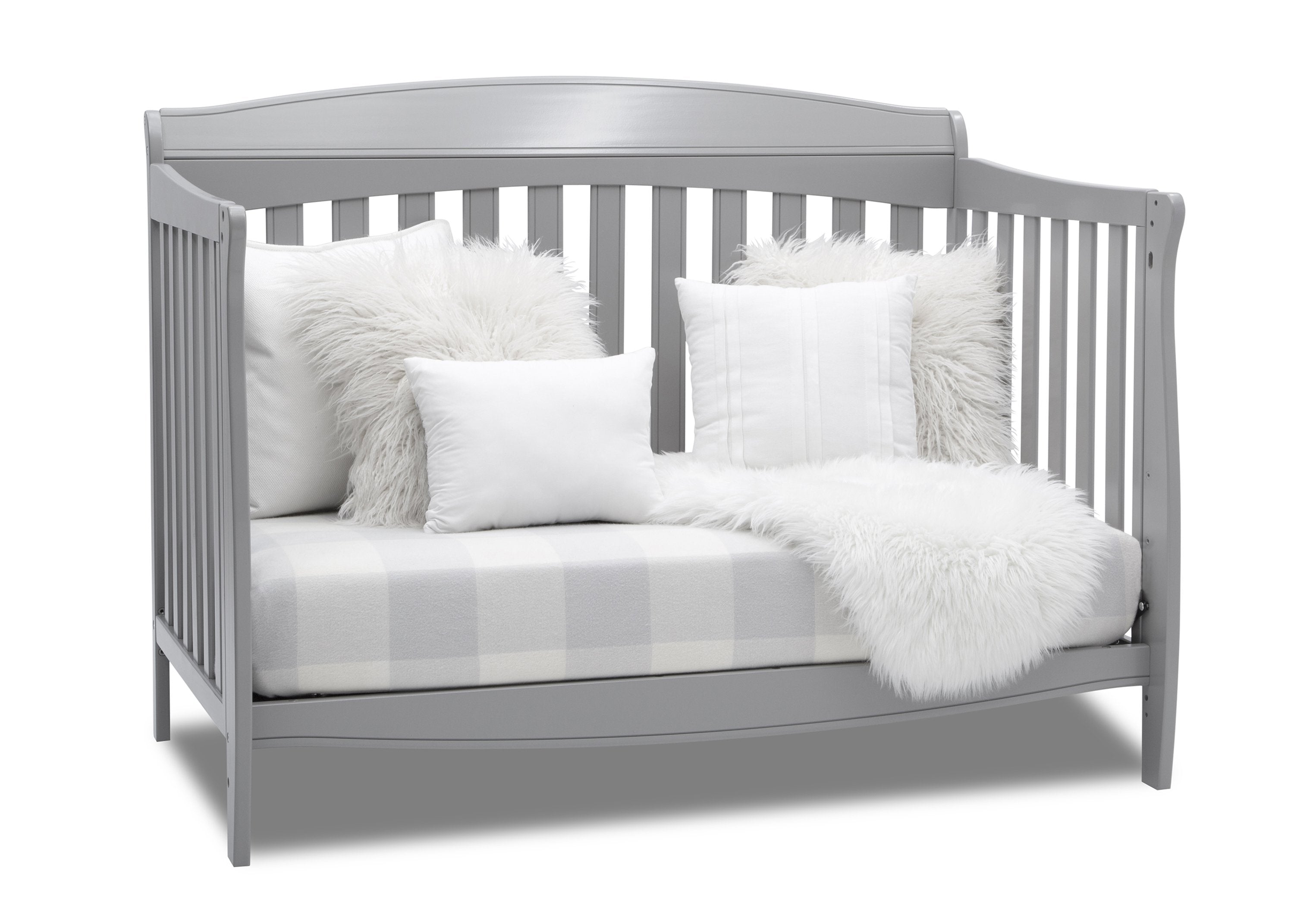 Colton 6-in-1 Convertible Baby Crib - Toddler Bed, Daybed & Full-Size Bed - Safe Nursery Furniture for Newborn to Teen - Perfect for Modern Nurseries & Kids' Bedrooms