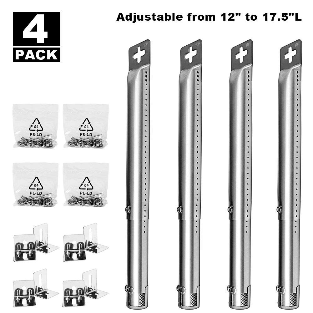 4-Piece Stainless Steel Heat Plate Set with Burners & Crossover Channels - Durable Commercial Kitchen Equipment for Restaurants, Catering & Outdoor Cooking