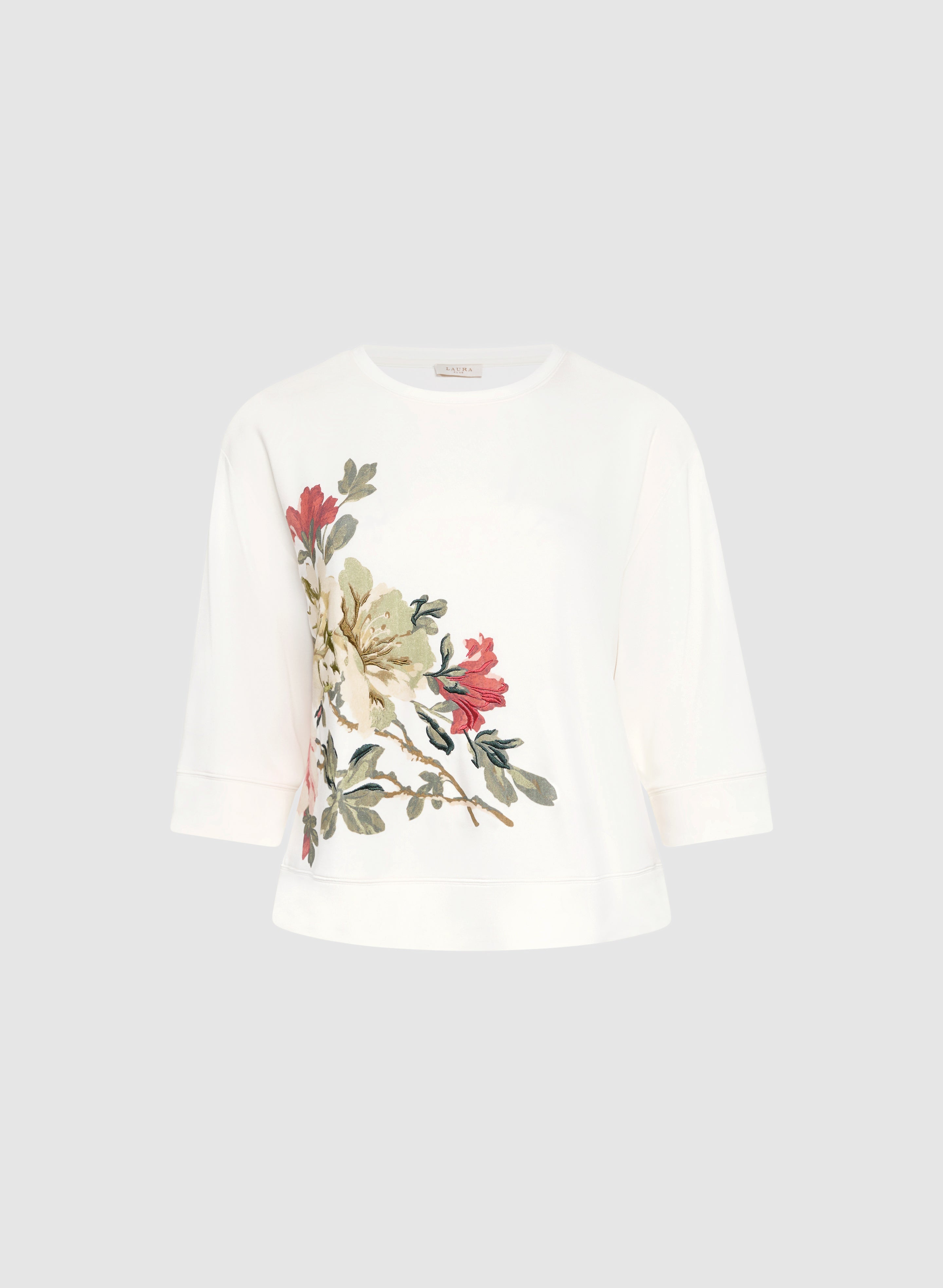 Floral Print Sweatshirt for Women - Soft Casual Pullover with Bloom Design - Perfect for Spring Outfits & Weekend Wear