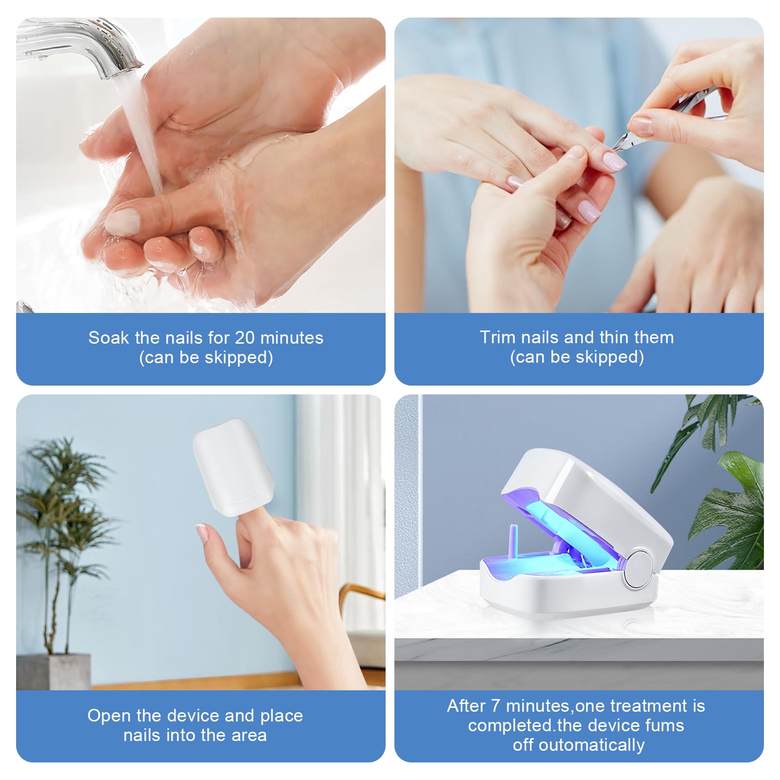 Best Nail Fungus Laser Treatment Device with LED Light - FSA & HSA Eligible for Toenail & Fingernail Fungal Infections - Effective Home Remedy for Healthy Nails