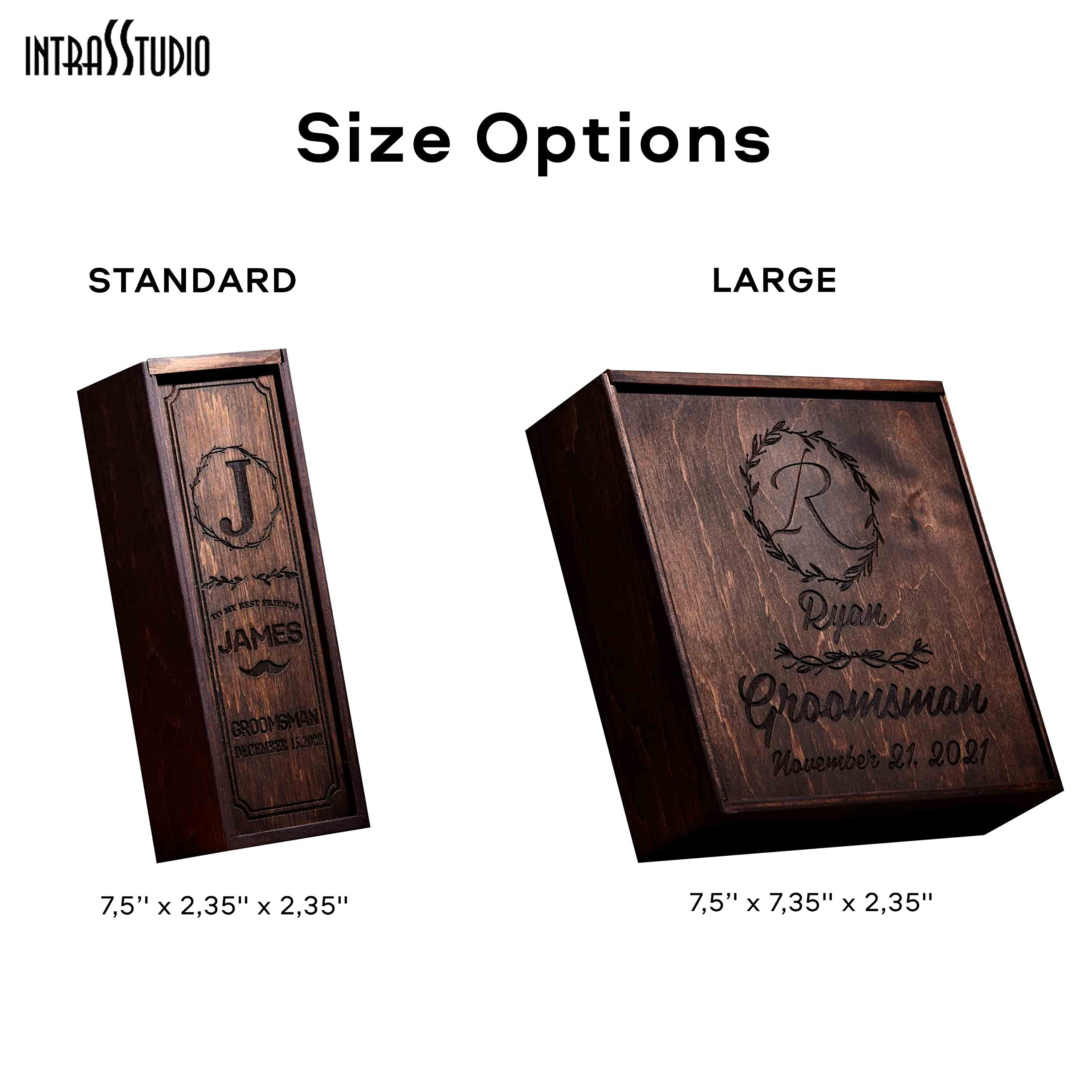 Premium Groomsmen Gift Box Set with Lids - Elegant Cigar & Accessories Box for Men - Best Man Proposal, Birthday, Anniversary Gifts - Perfect for Weddings, Bachelor Parties & Special Occasions