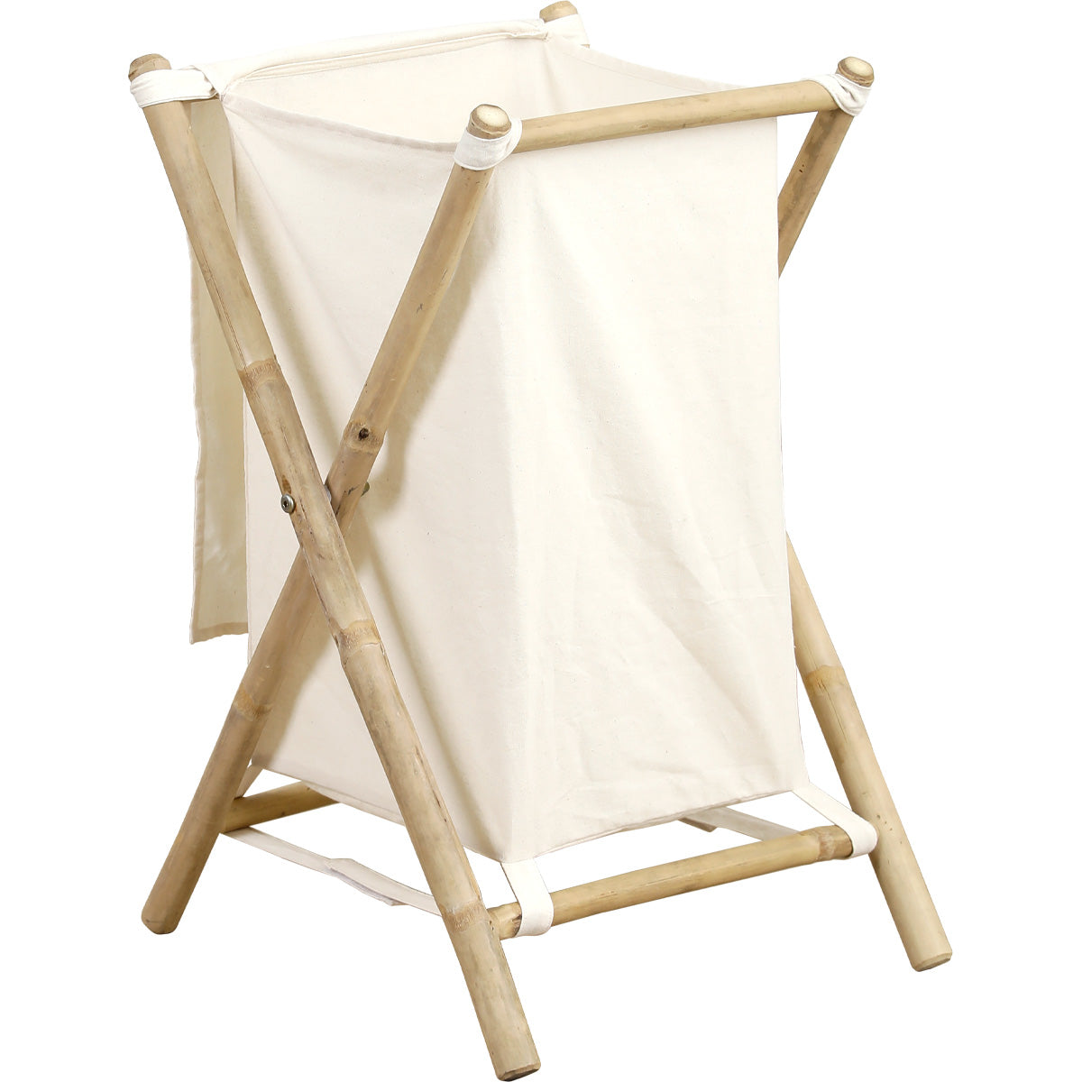 Foldable Bamboo Laundry Basket with Handles - Portable Clothes Hamper for Bedroom, Bathroom & Laundry Room - Eco-Friendly Storage Solution for Home Organization