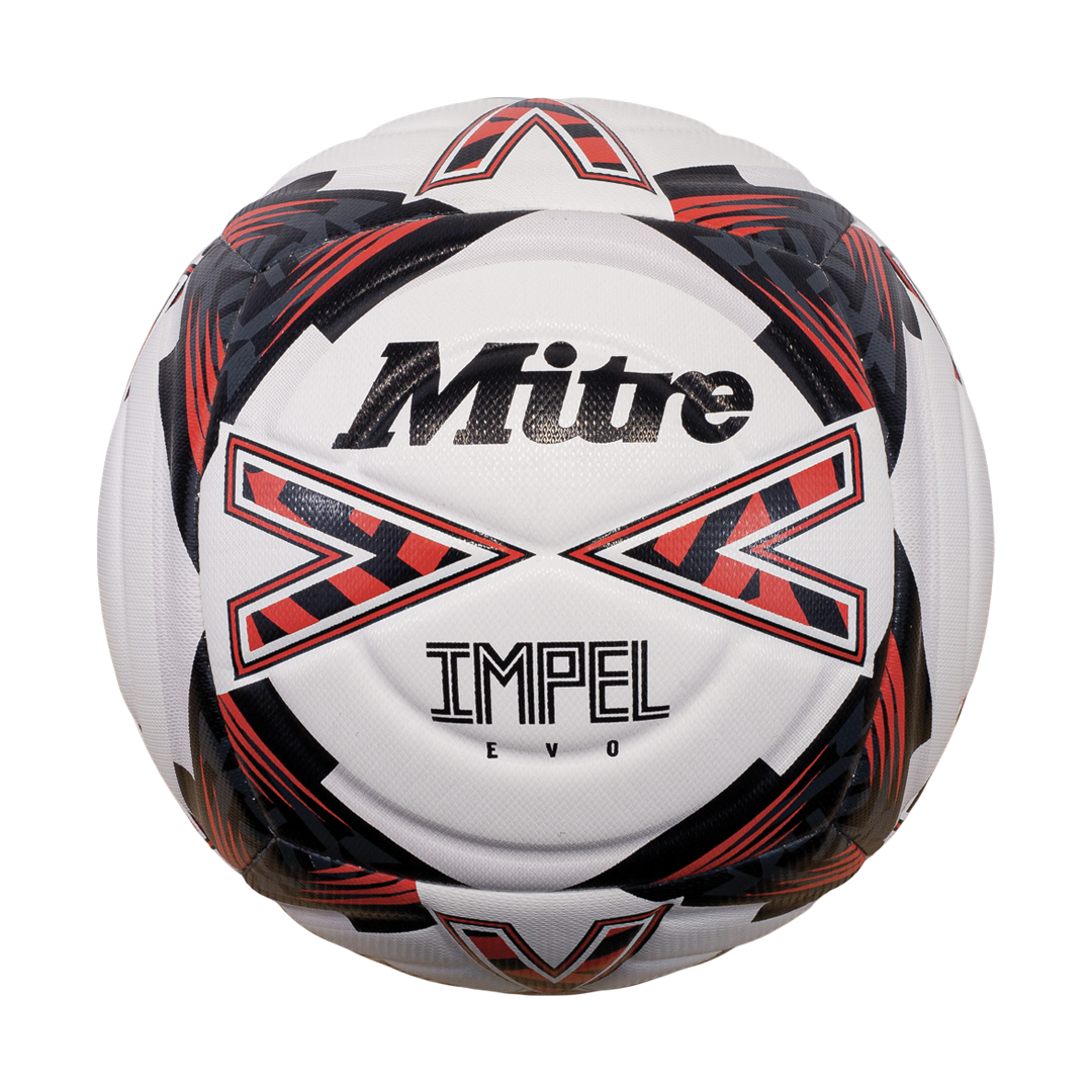 Mitre Impel Evo Soccer Ball - Official Size 5 Match Football for Training & Games - Perfect for Outdoor Sports, School PE, and Competitive Play