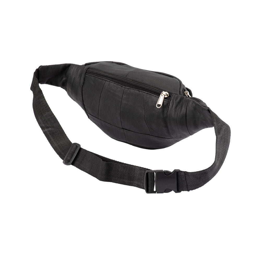 Premium BB 006 Black Waist Bag - Adjustable Belt Bum Bag for Travel, Running & Outdoor Activities | Hands-Free Convenience for Hiking, Concerts & Shopping