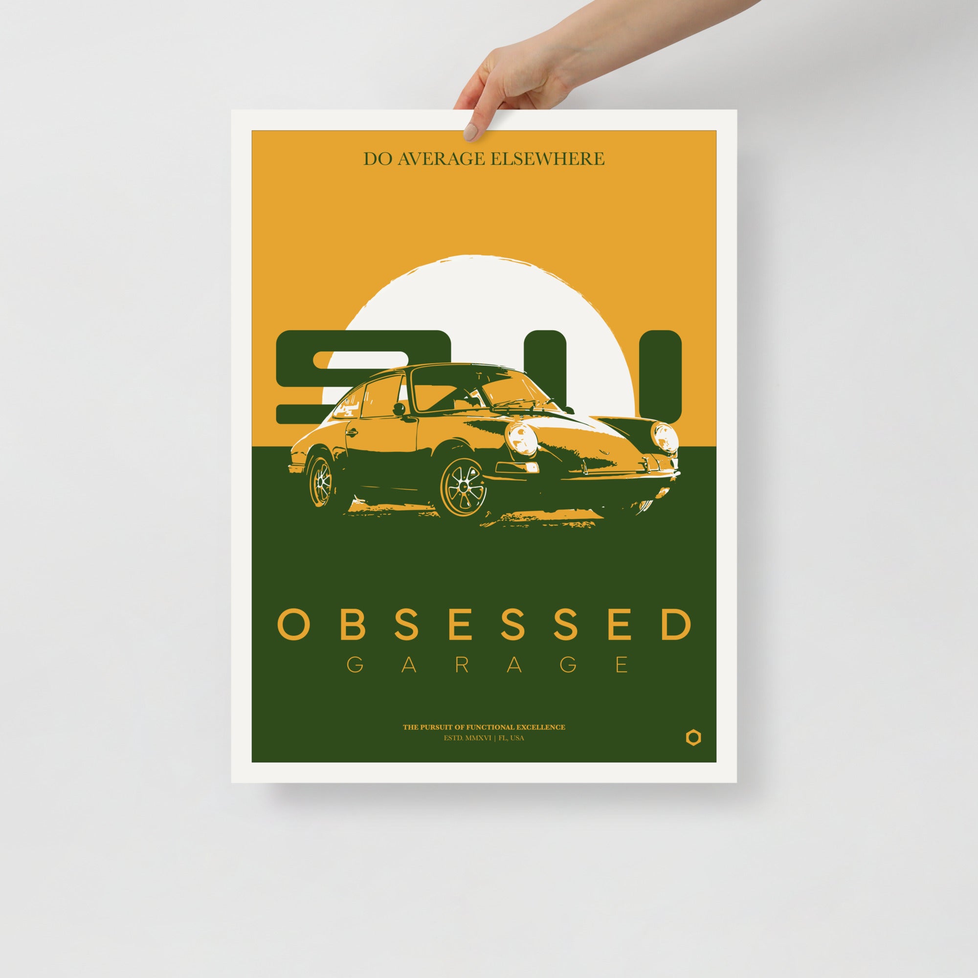 Obsessed Garage Euro 911 Porsche Poster - Premium Wall Art for Car Enthusiasts | Perfect for Home, Office & Garage Decor | Emira Giveaway Included