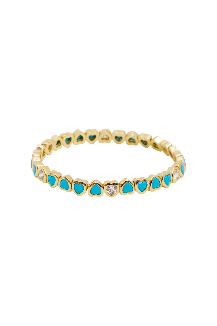 Erin Wachs Small Heart Stretch Bracelet - Dainty Adjustable Beaded Bracelet for Women & Girls | Perfect for Valentine's Day, Birthday Gifts & Everyday Wear