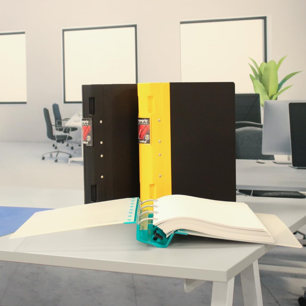 Exacompta Guildhall Ergogrip 2-Ring A4 Binder - Blue | Durable School & Office Supplies for Organizing Documents & Papers