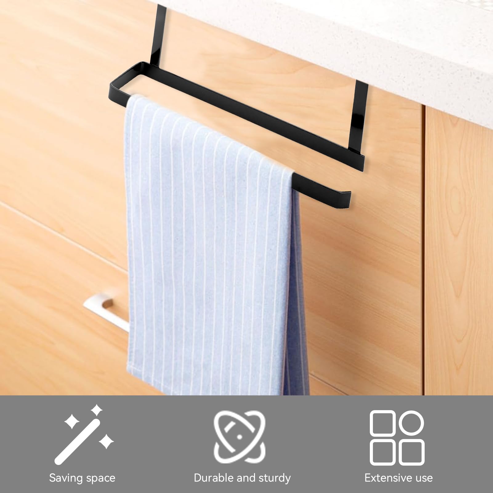 Under Cabinet Paper Towel Holder - Space Saving Kitchen & Bathroom Towel Rack for Home, RV, Office - Durable Stainless Steel Hanging Organizer (1 Pack) - Perfect for Small Spaces & Easy Access While Cooking