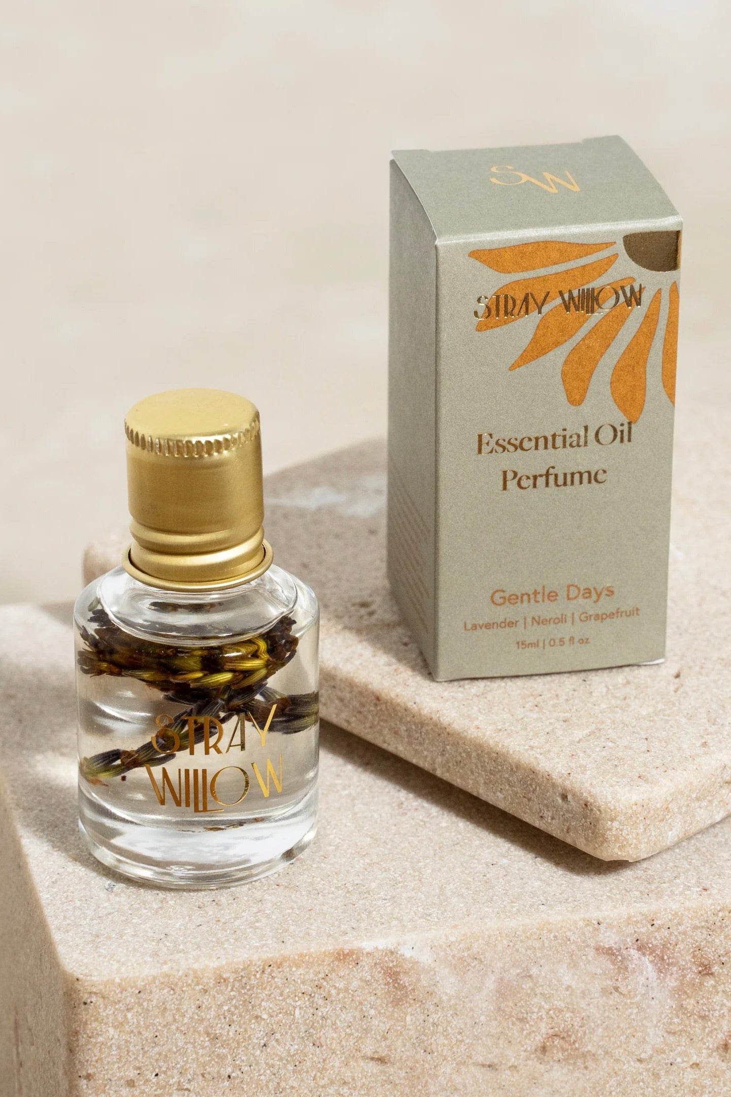 Gentle Days 15ml Green Roll-On Essential Oil Perfume - Natural Aromatherapy for Stress Relief & Relaxation - Perfect for Home, Office & Travel Use