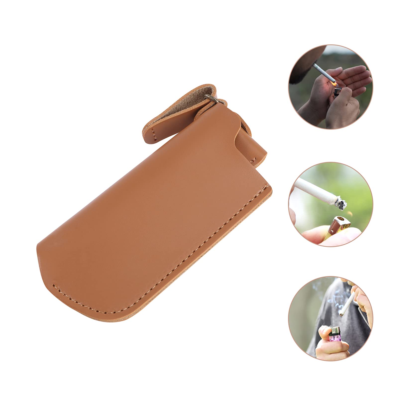 DOITOOL Genuine Leather Lighter Holder Case - Belt Clip & Telescopic Design for Zippo Lighters, Travel & Outdoor Accessories | Perfect for Camping, Hiking & Everyday Carry