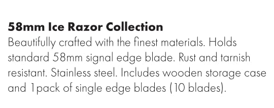 Ice Razor Collection Ice Moderato Straight Razor - Professional Stainless Steel Shaving Razor for Men, Precision Grooming & Barber Use - Perfect for Home, Salon & Travel Shaving Kits