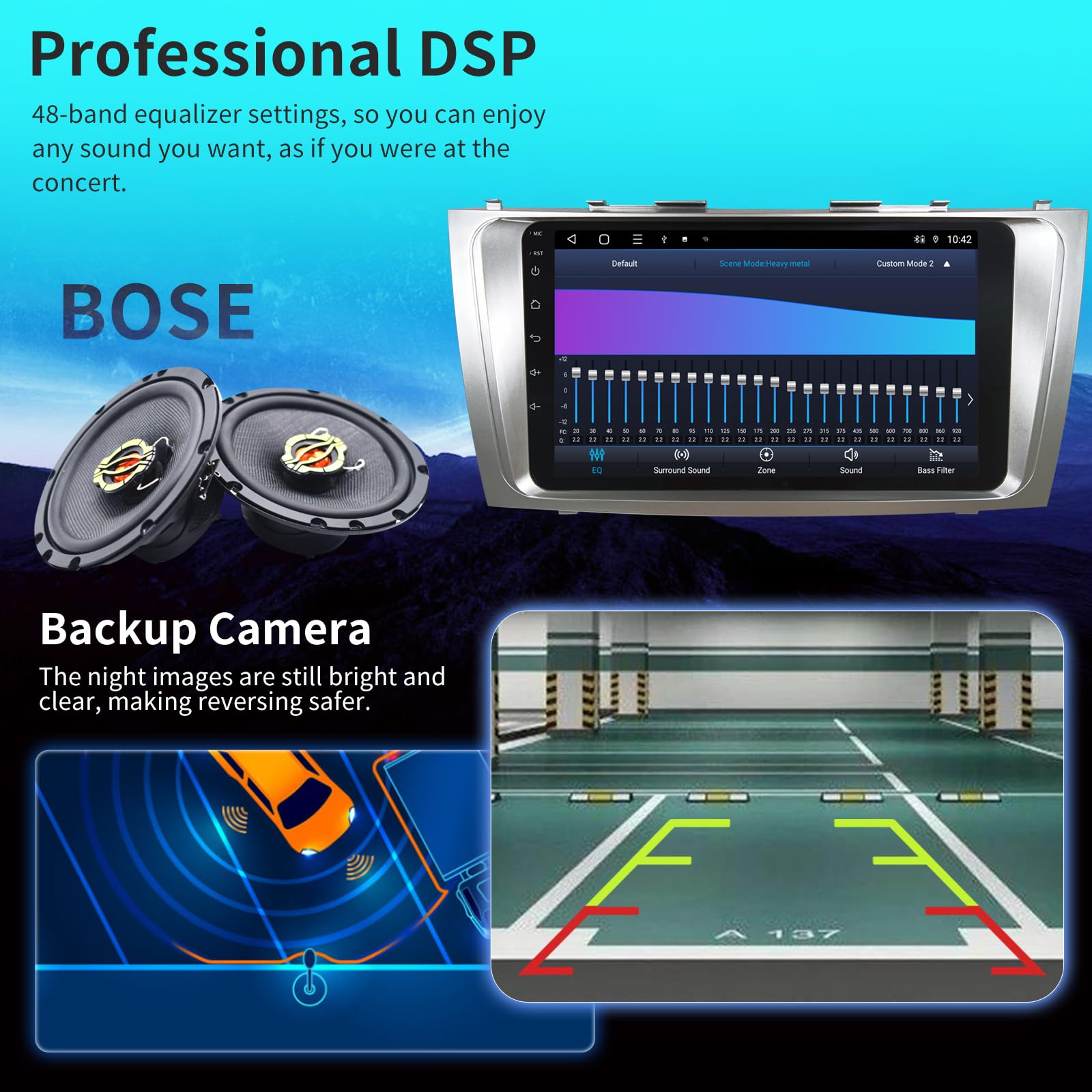 2007-2011 Toyota Camry Non-JBL Android 14 Car Stereo - 9
