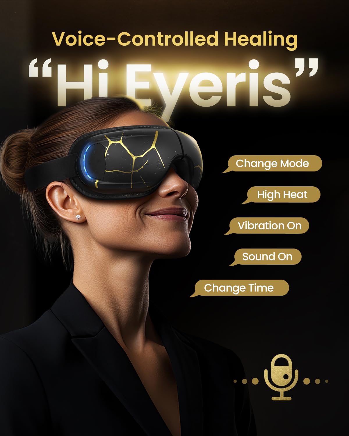 RENPHO Eye Massager with Heat & Cooling - FSA/HSA Eligible Eye Mask for Migraine Relief & Relaxation | Voice Control Eye Care Device | Perfect Mother's Day/Birthday Gift for Women & Men | Use for Travel, Office Stress Relief & Home Relaxation