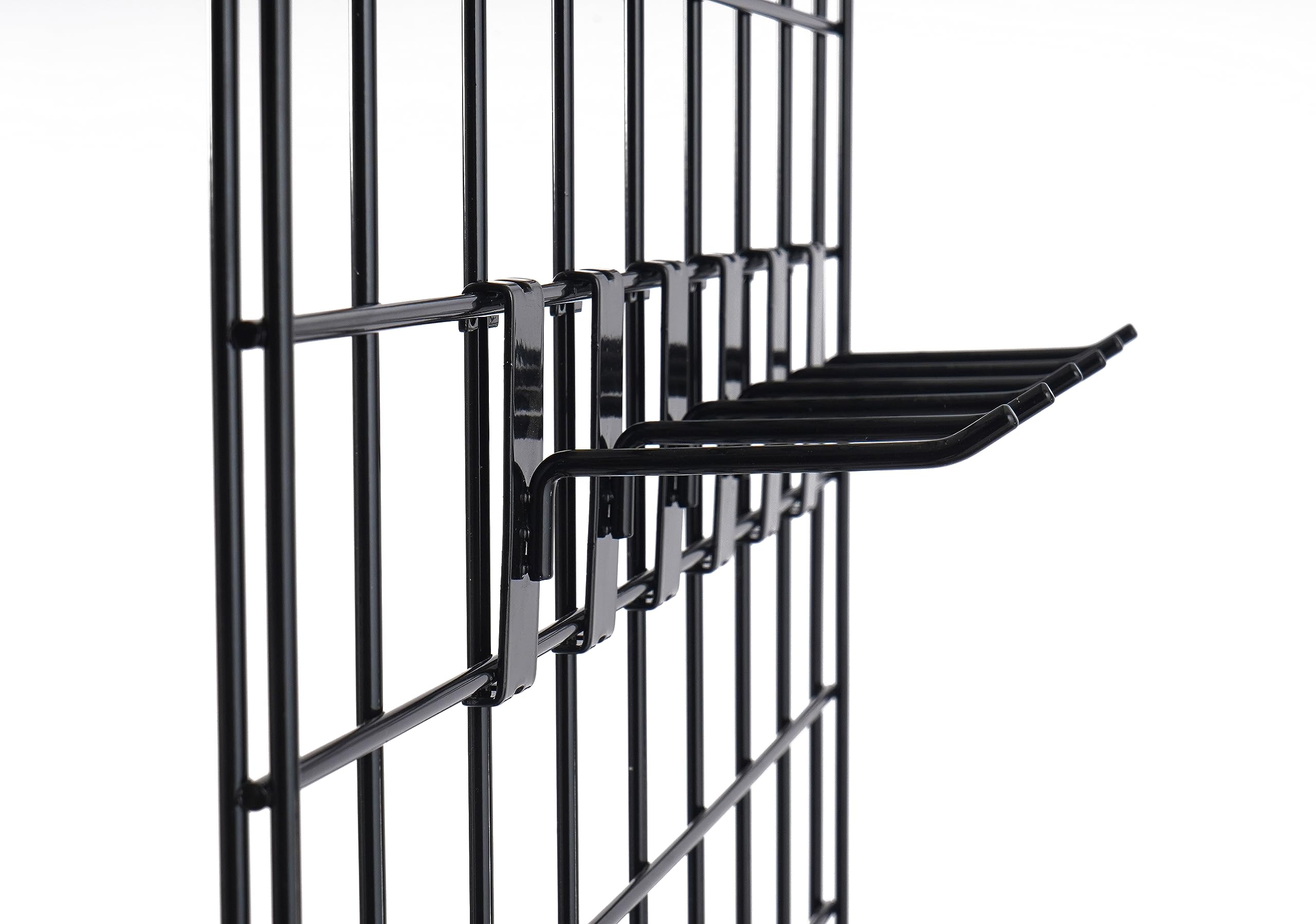 50PC Black 6 Inch Gridwall Hooks - Heavy Duty Display Hooks for Retail Store Grid Wall Panels - Perfect for Clothing, Accessories & Merchandise Display in Boutiques, Malls & Trade Shows