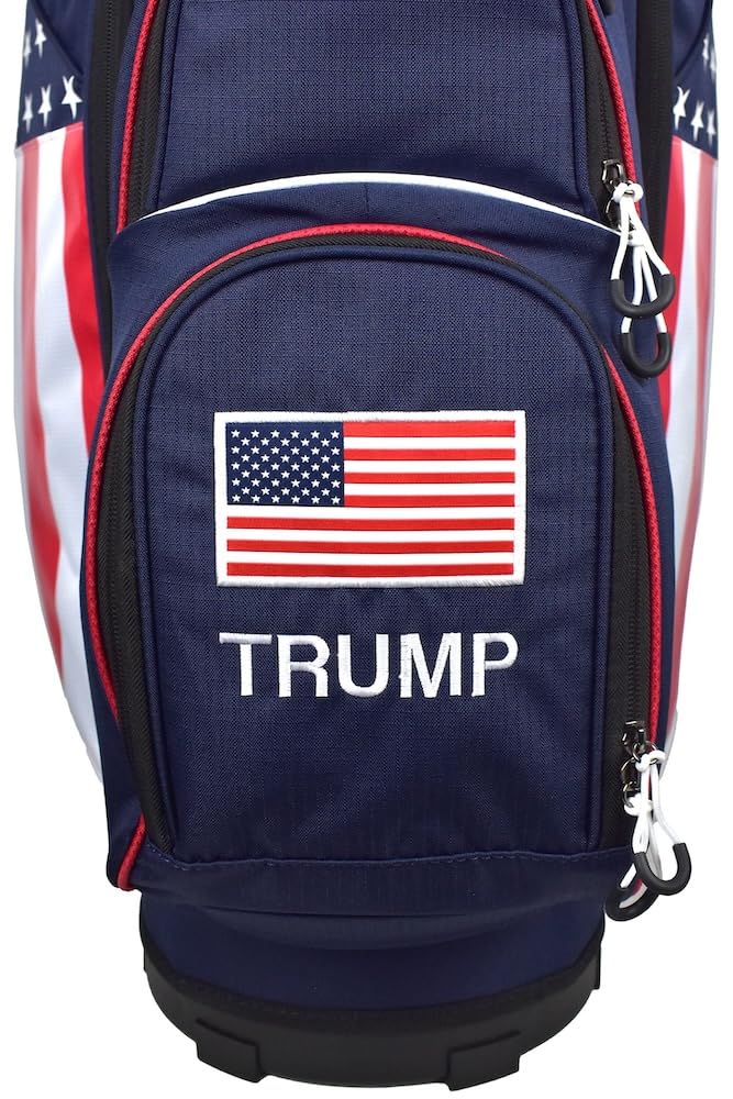 Hot-Z Golf USA Flag Cart Bag - Premium Golf Bag with American Flag Design for Men & Women - Perfect for Golf Courses, Tournaments & Outdoor Sports