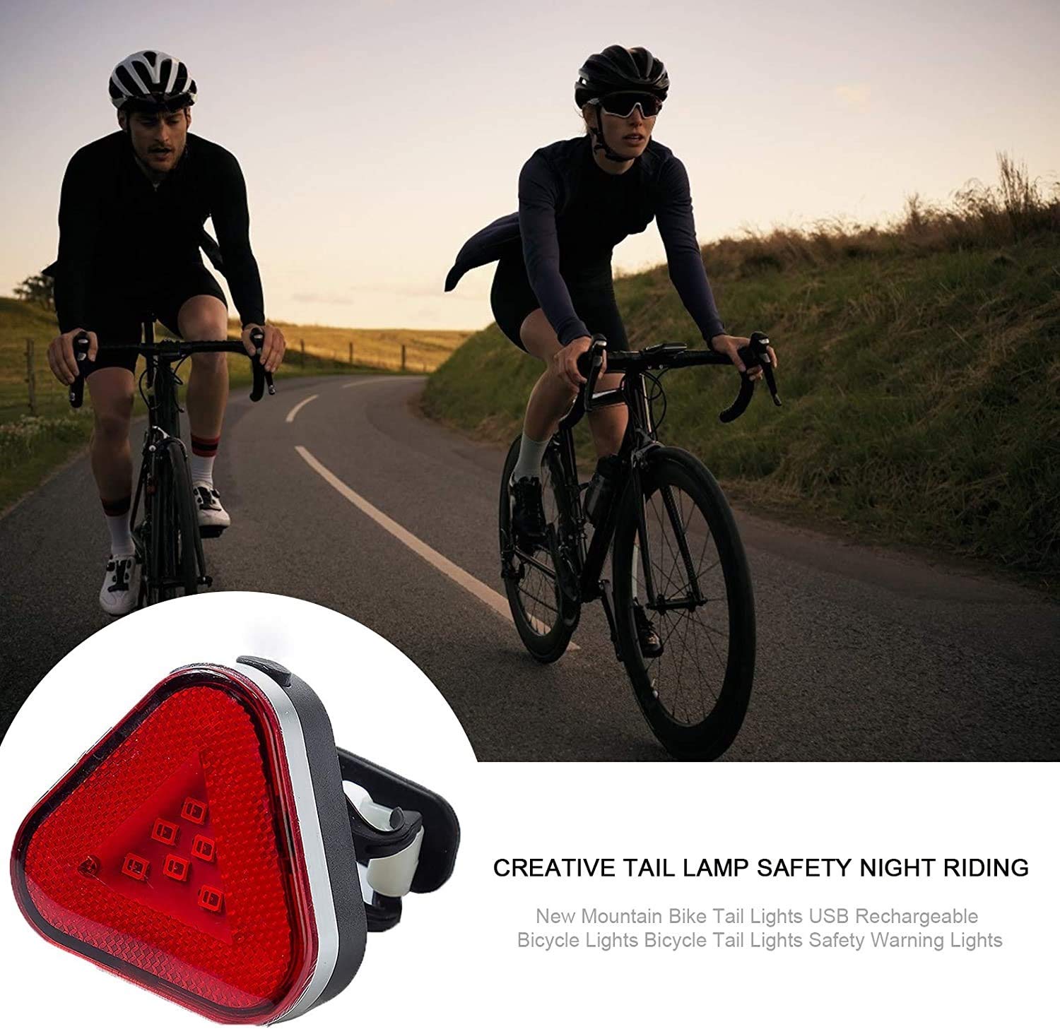 USB Rechargeable Waterproof Bike Tail Light - Ultra Bright Bicycle Safety Brake Rear Light for Road & Mountain Bikes | Easy Installation for Night Cycling & Commuting