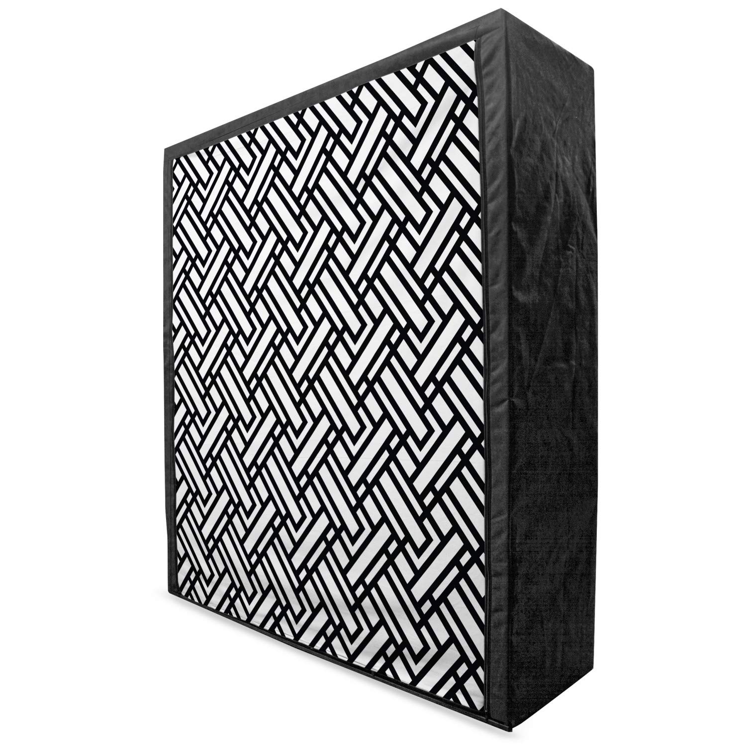 Ambesonne Black and White Portable Fabric Wardrobe - 59