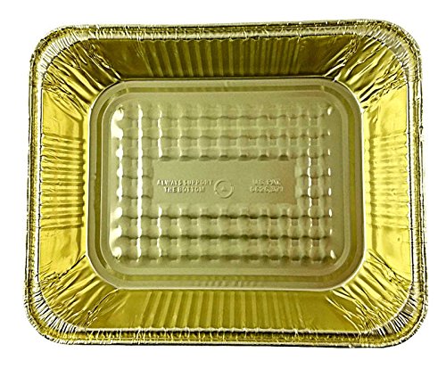 Premium Black & Gold Aluminum Steam Table Pans - Heavy Duty Full Size Deep Hotel Pans (50 Pack) - Ideal for Catering, Buffets, Restaurants & Food Service