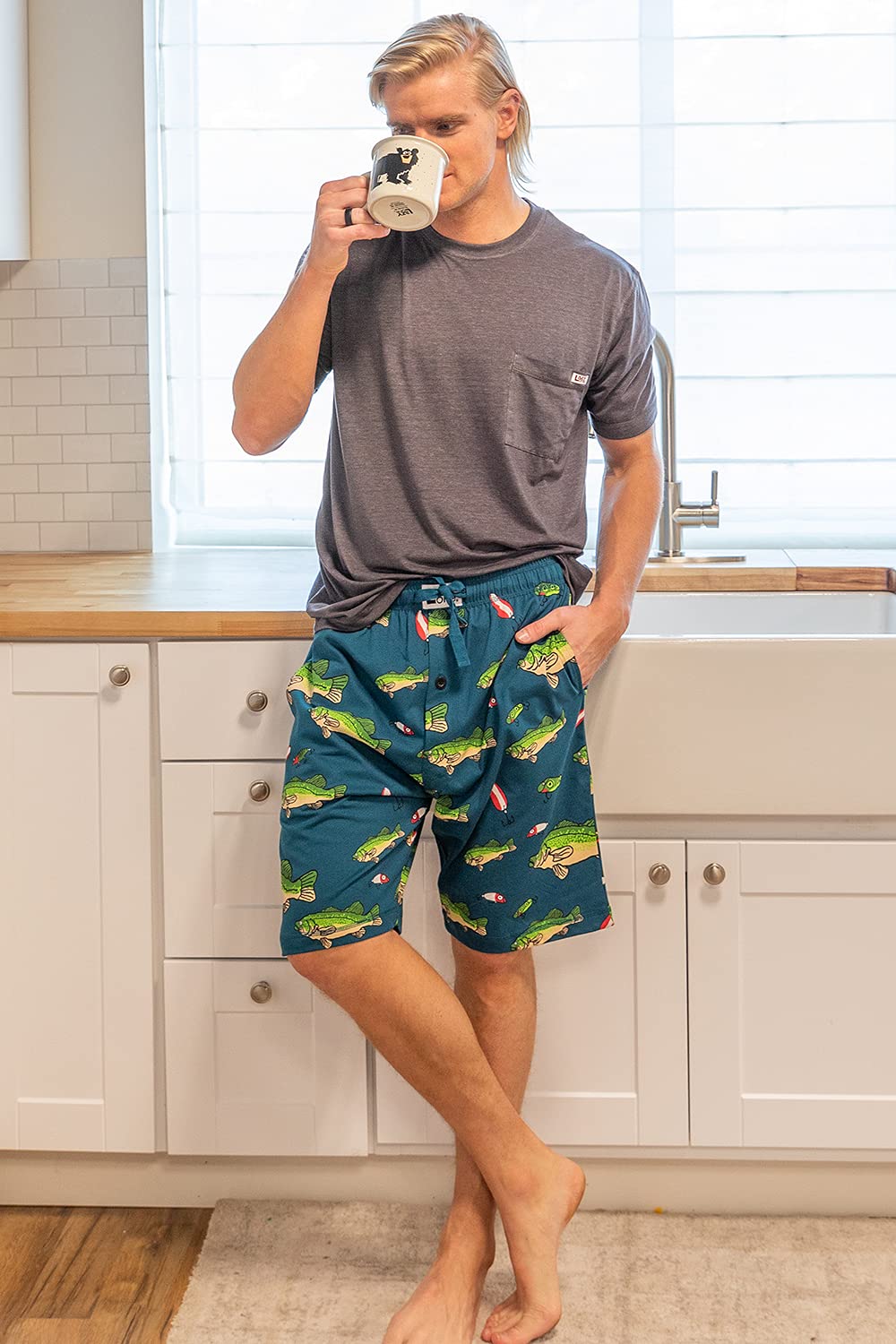 Lazy One Men's Pajama Shorts - Soft Cotton Sleepwear & Lounge Pants for Comfortable Sleep, Relaxing at Home, and Summer Nights