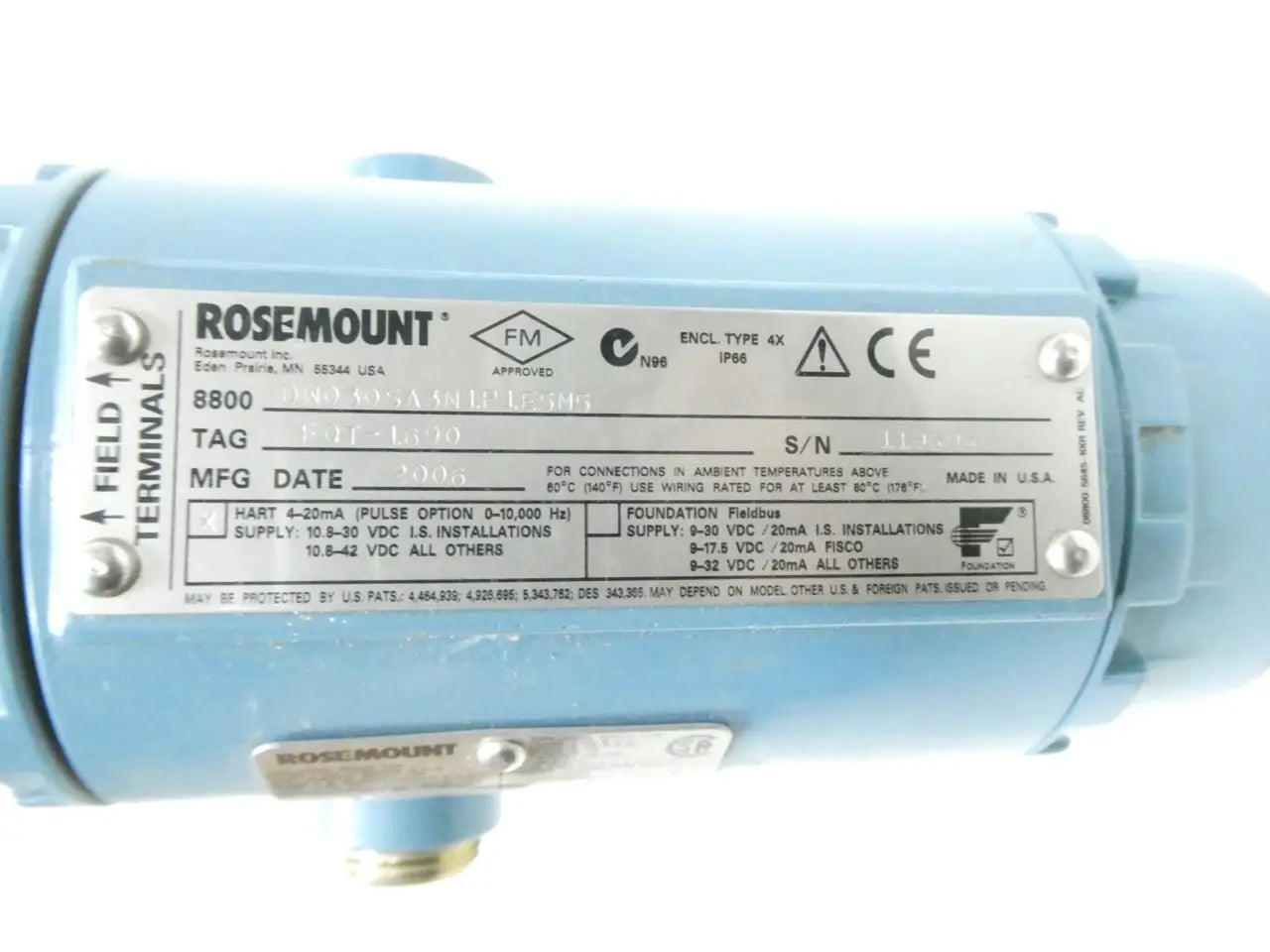 Rosemount 8800DW030SA3N1P1E5M5 3-Inch Vortex Flow Meter - High Accuracy Industrial Flow Measurement for Water, Oil & Gas Applications