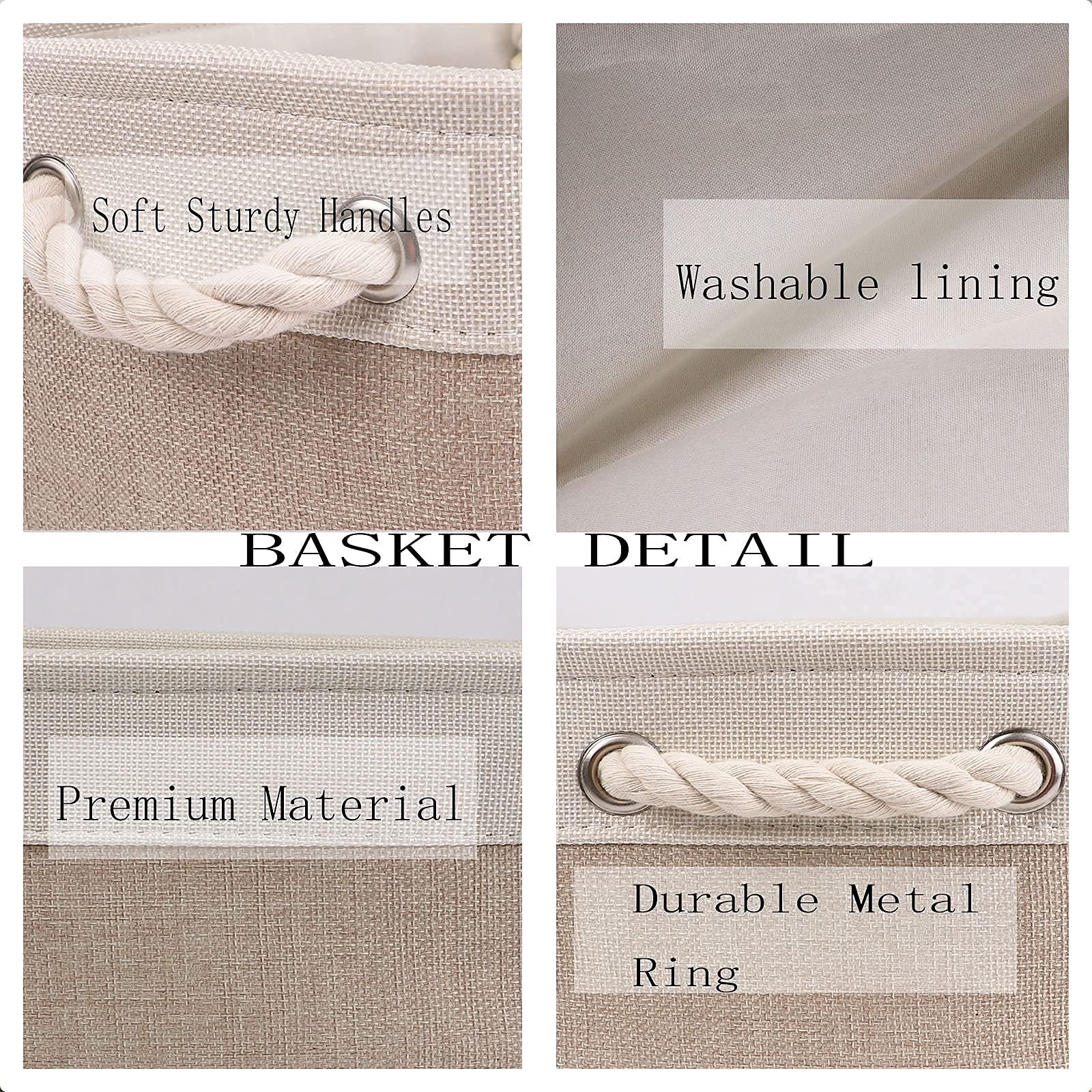 Bidtakay Fabric Storage Bins Set - 3 Medium (15