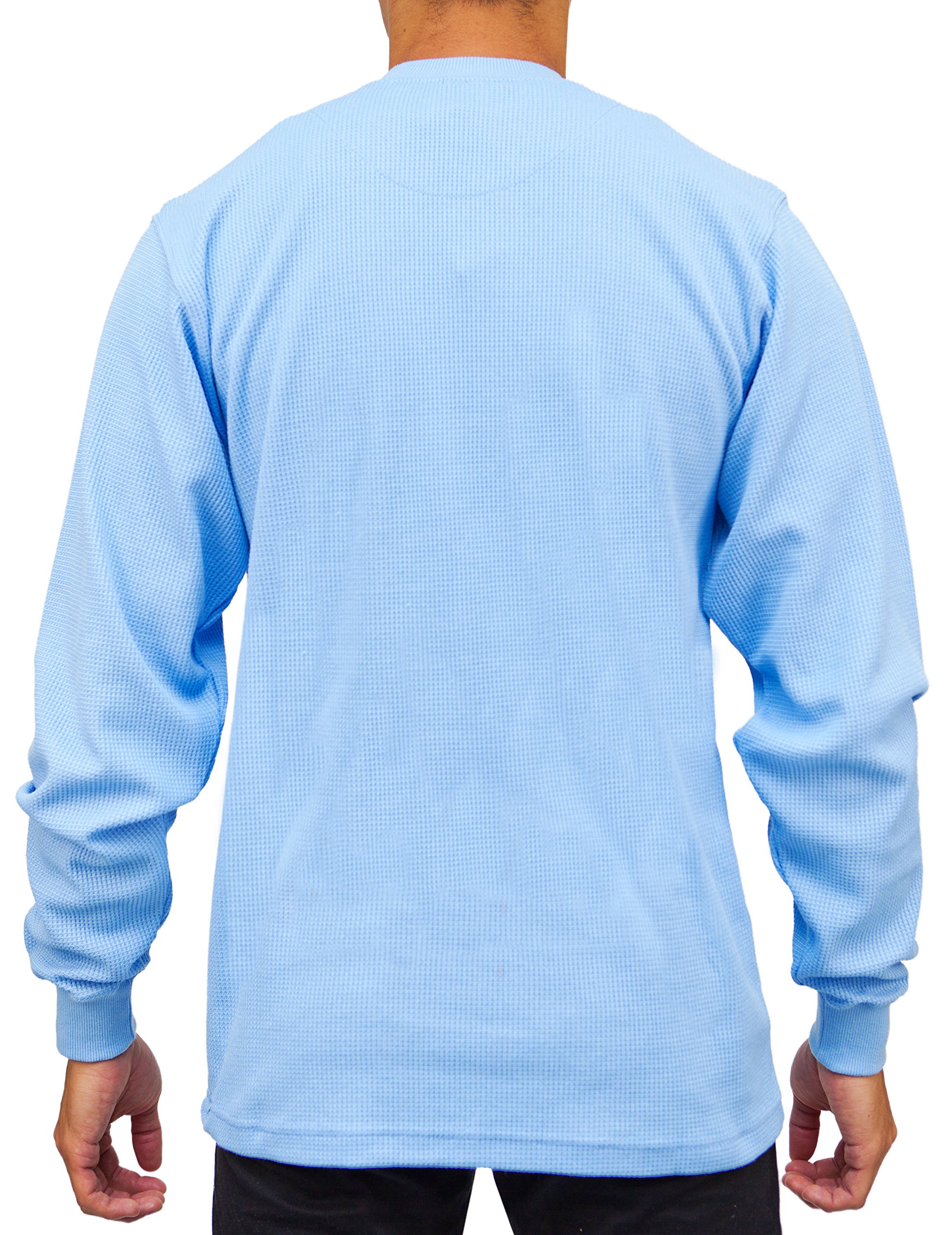 Heavyweight Crew Neck Thermal Shirts for Men - Rugged Waffle Knit Long Sleeve Shirt | Warm Winter Base Layer for Outdoor Work & Camping