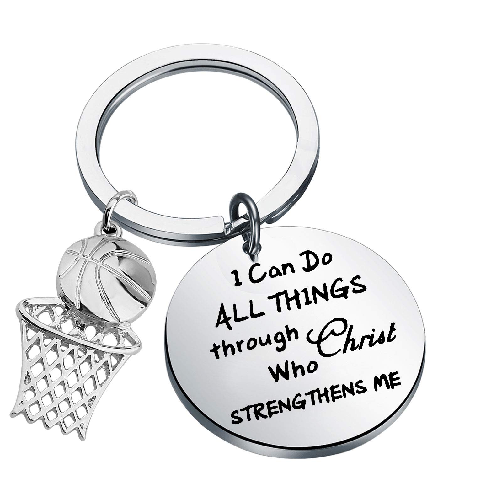 Christian Basketball Gift - Philippians 4:13 Inspirational Sports Gift for Players & Fans