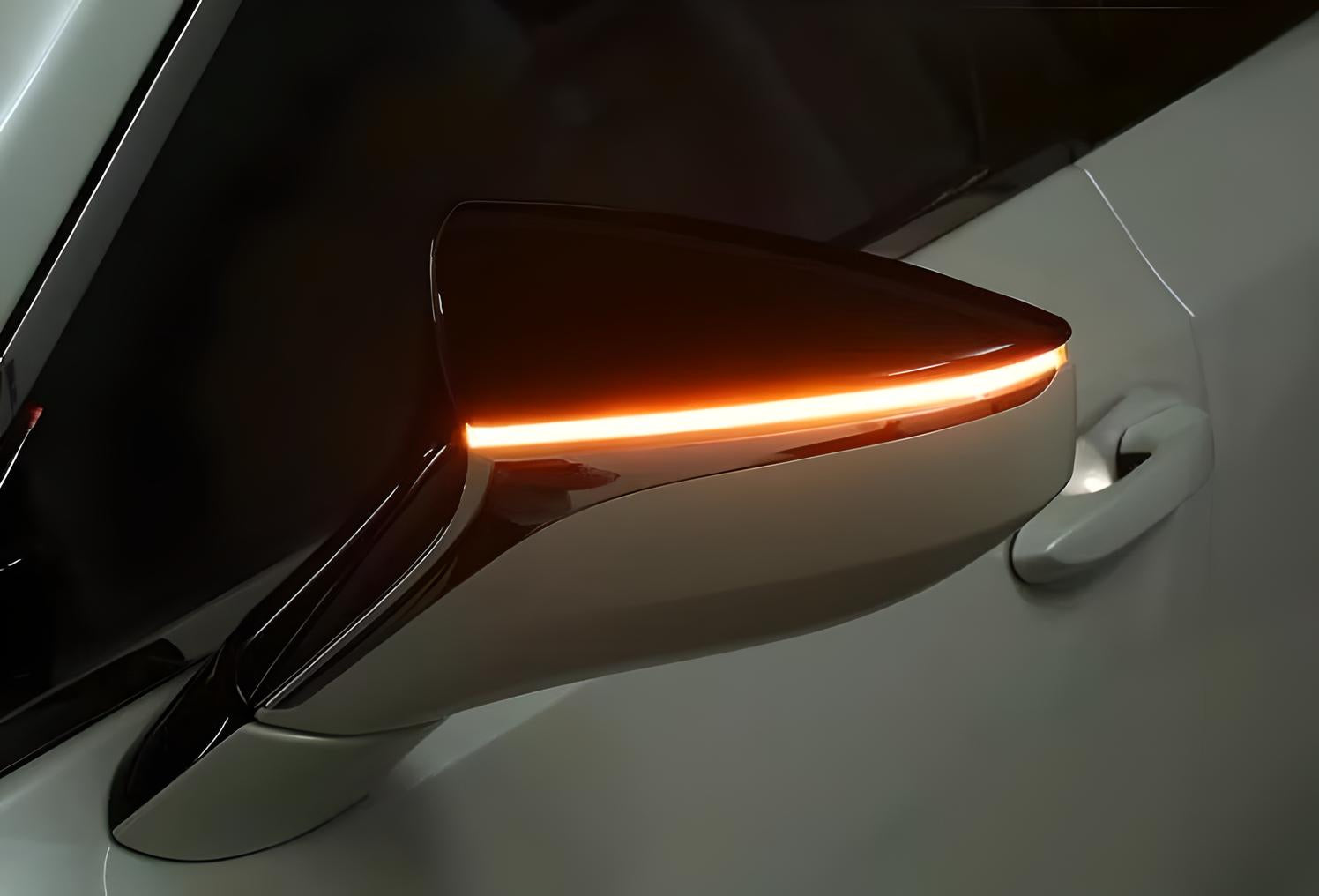 Clear Lens LED Sequential Turn Signal Side Mirror Lights for Lexus IS ES LS RC LC UX - Enhanced Visibility & Style for Night Driving & Custom Car Upgrades