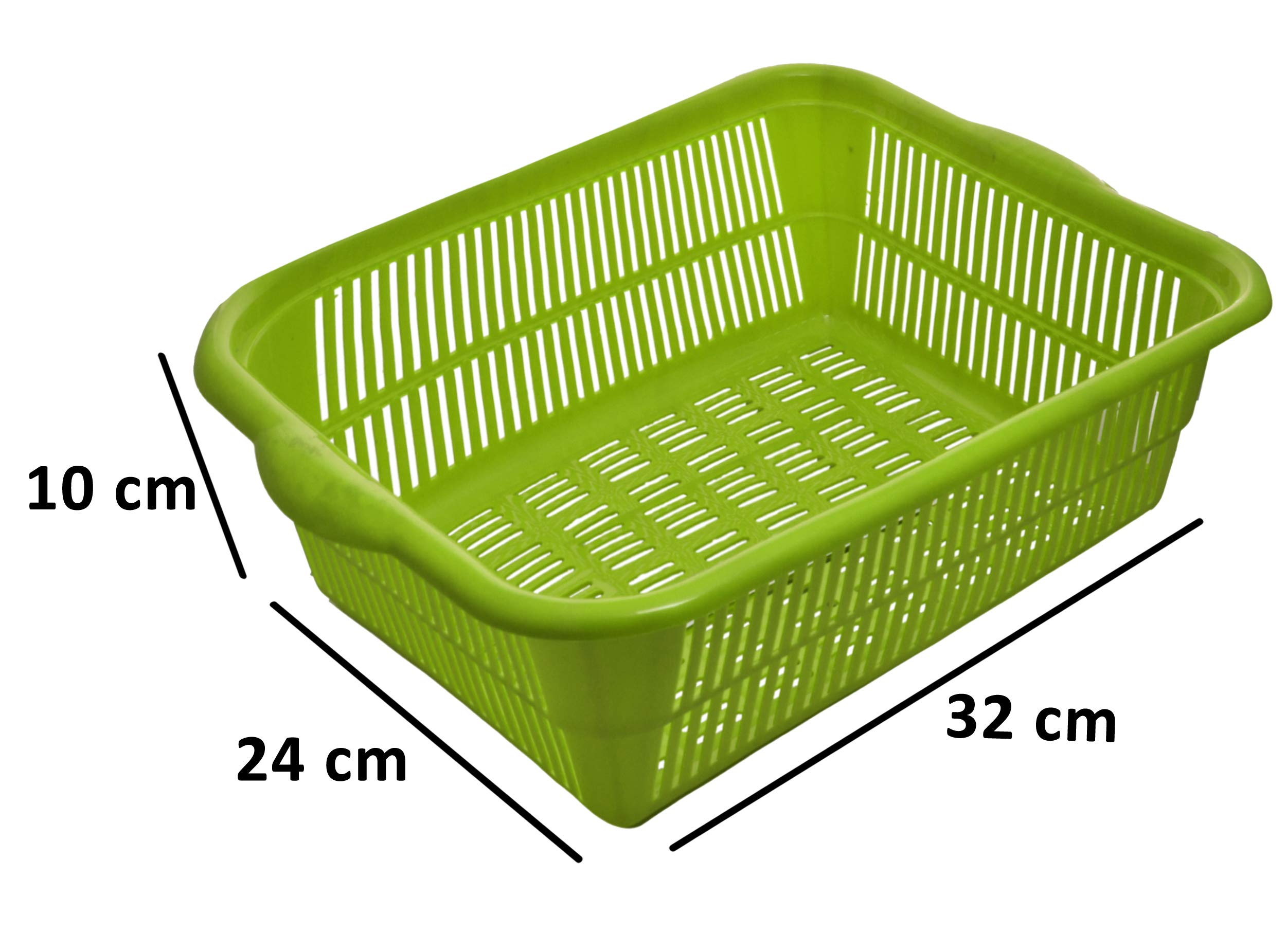 2-Piece Plastic Kitchen Dish Rack & Vegetable Fruit Washing Basket - Space-Saving Drainer, Multipurpose Organizer (Pink & Yellow) - Perfect for Small Kitchens, Countertop Storage & Produce Cleaning - HEART3628