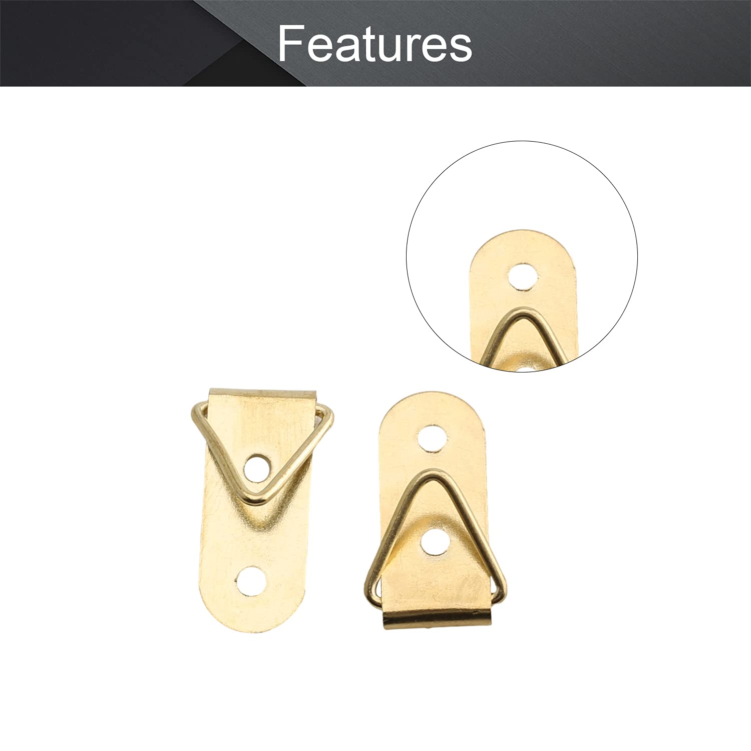 Gold Tone Ring Picture Frame Buckle Kit - 30PCS for Home & Photo Hanging Decor
